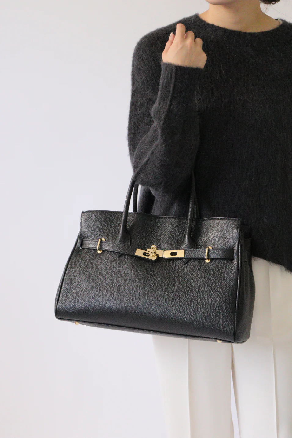 【MILLELA FIRENZE】金具付きレザートートバッグ/10280522