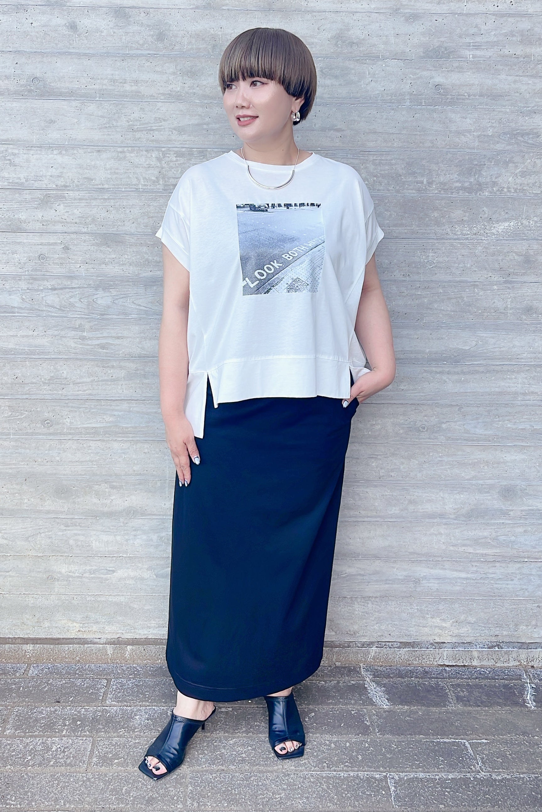 【SUGAR ROSE】ストレッチカットソータイトスカート/253332