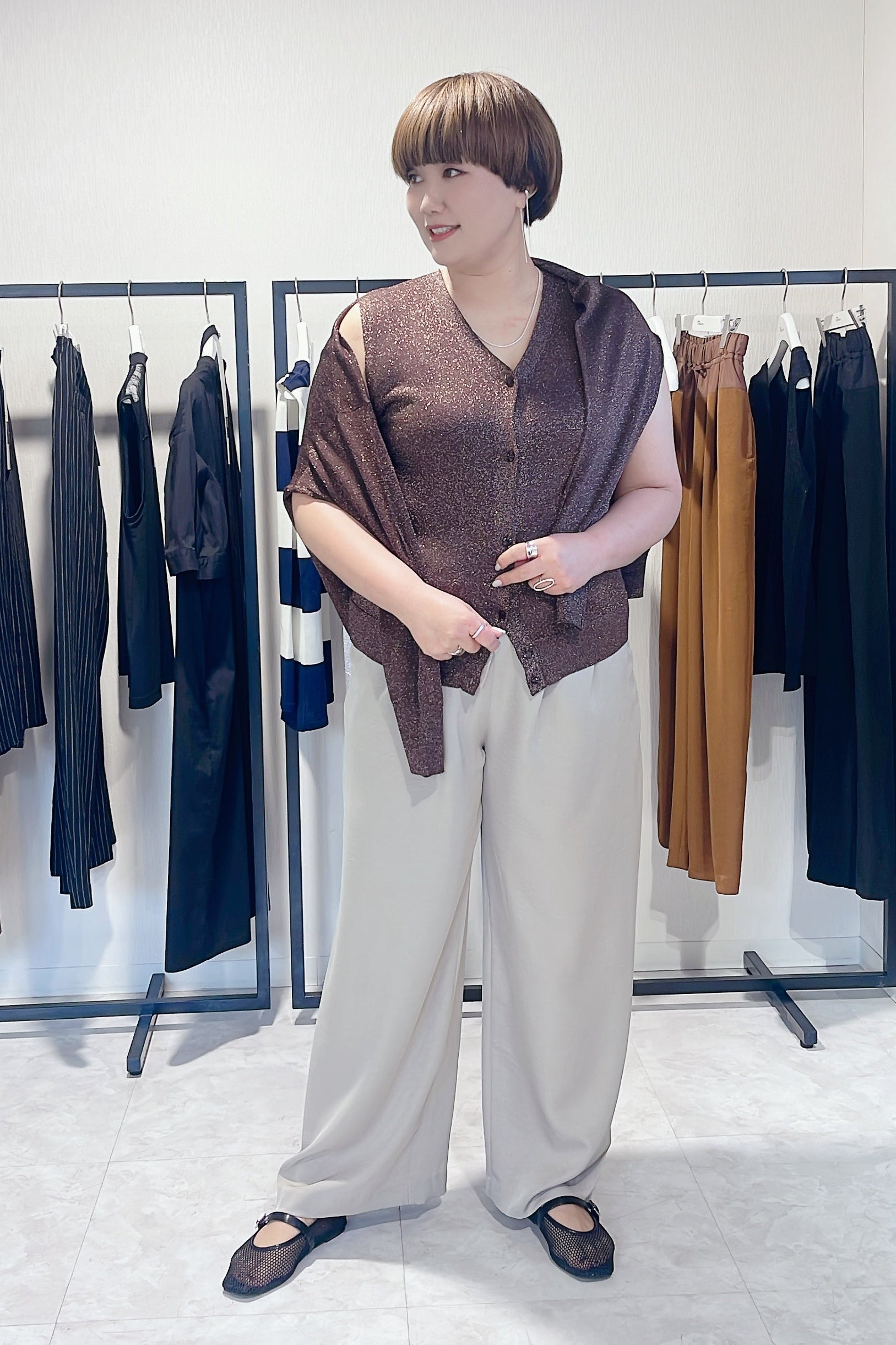 【Ordinary】シアーラメカーディガン/BO26-508N