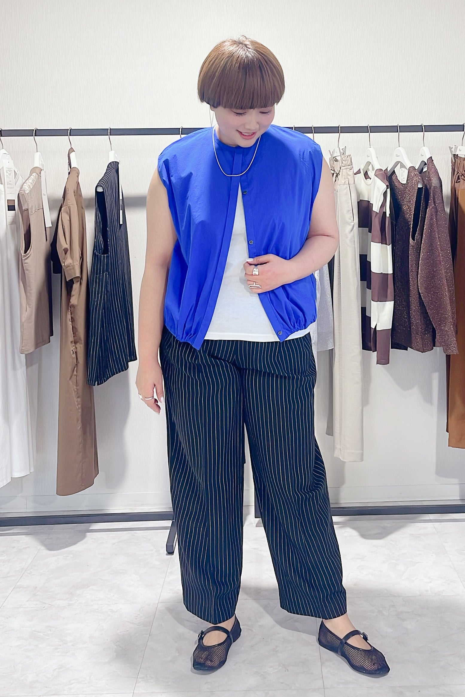 【Ordinary】スリーブレスギャザーブラウス/BO26-524B