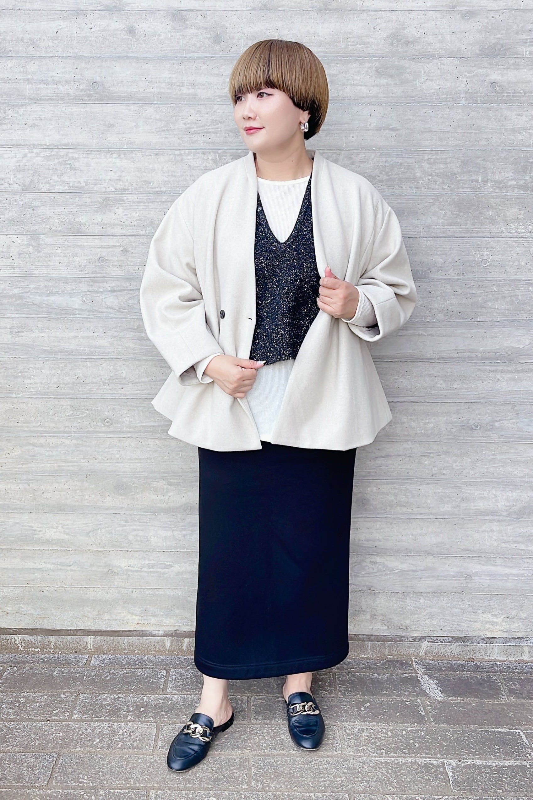 【siro de labonte】ultra warm裏起毛ペンシルスカート/R553215