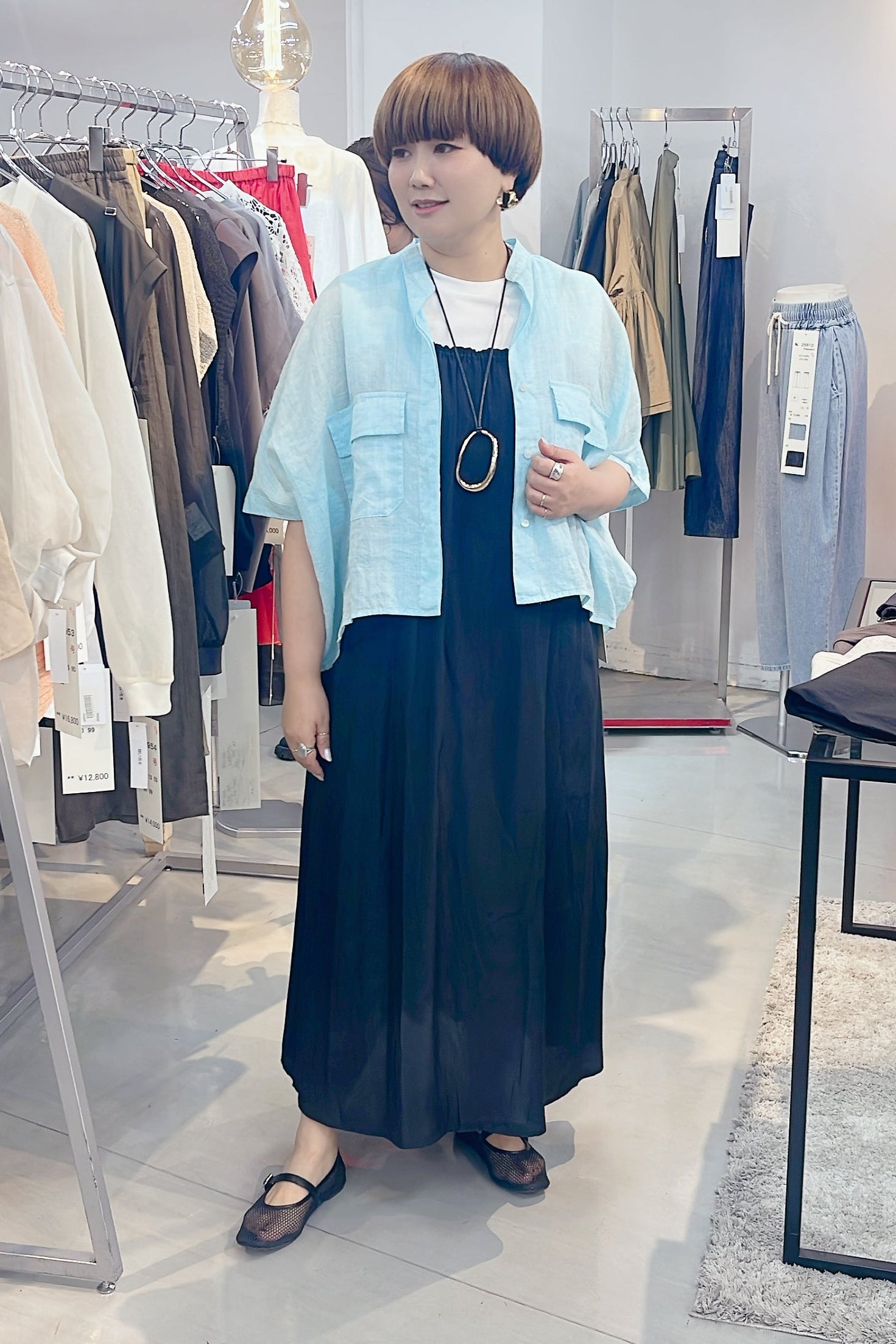 【PASSIONE】ラミー素材シャツ/26956