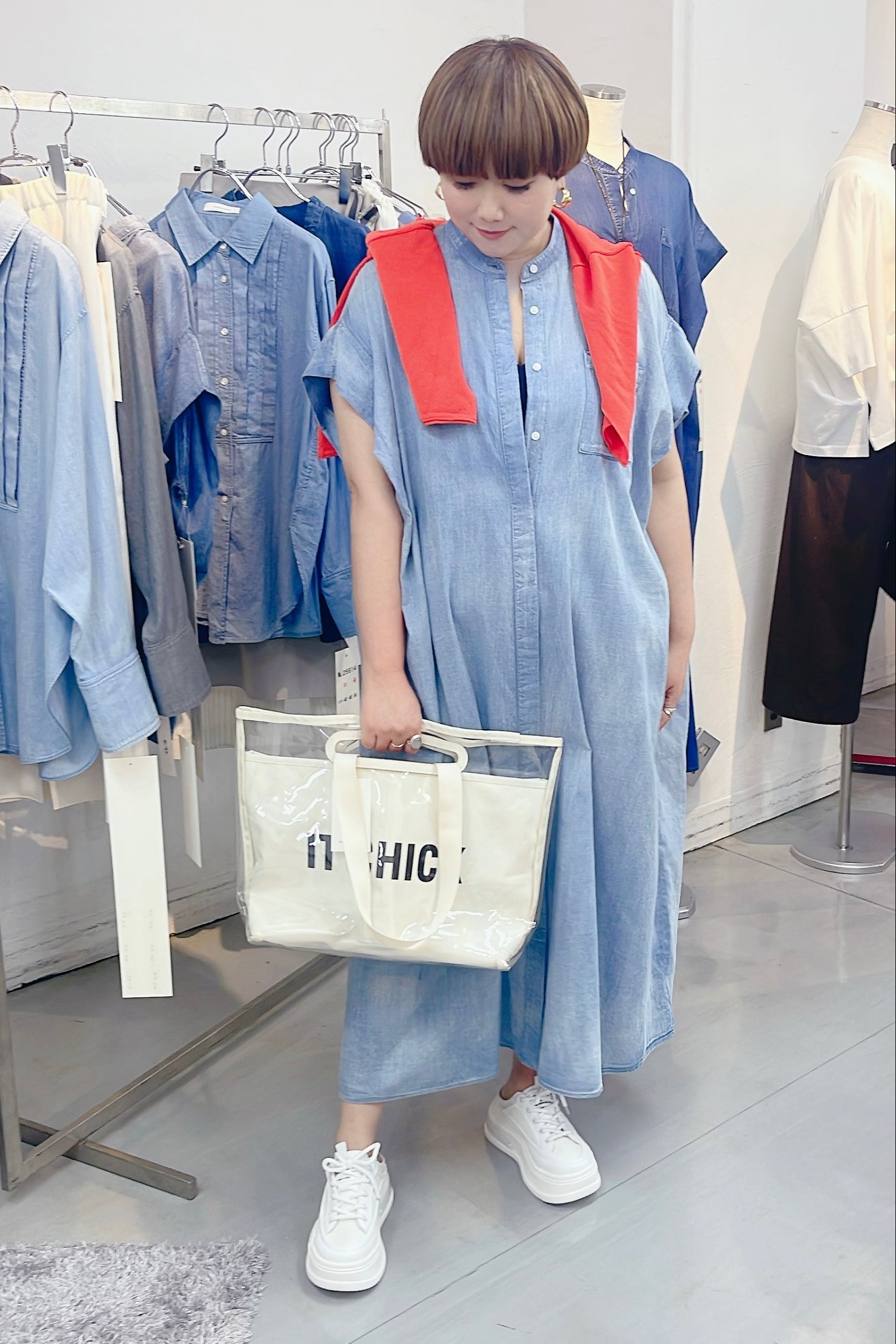 【PASSIONE】シアーデニムワンピース/26104