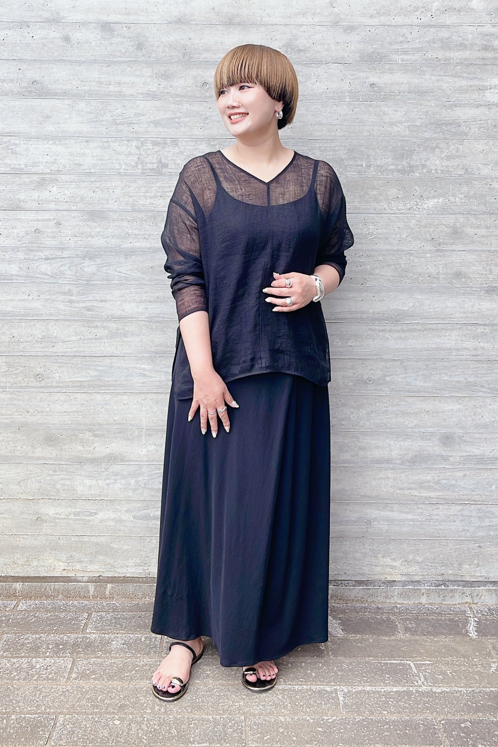 【cafune】ドライジャージライトタックスカート/535612