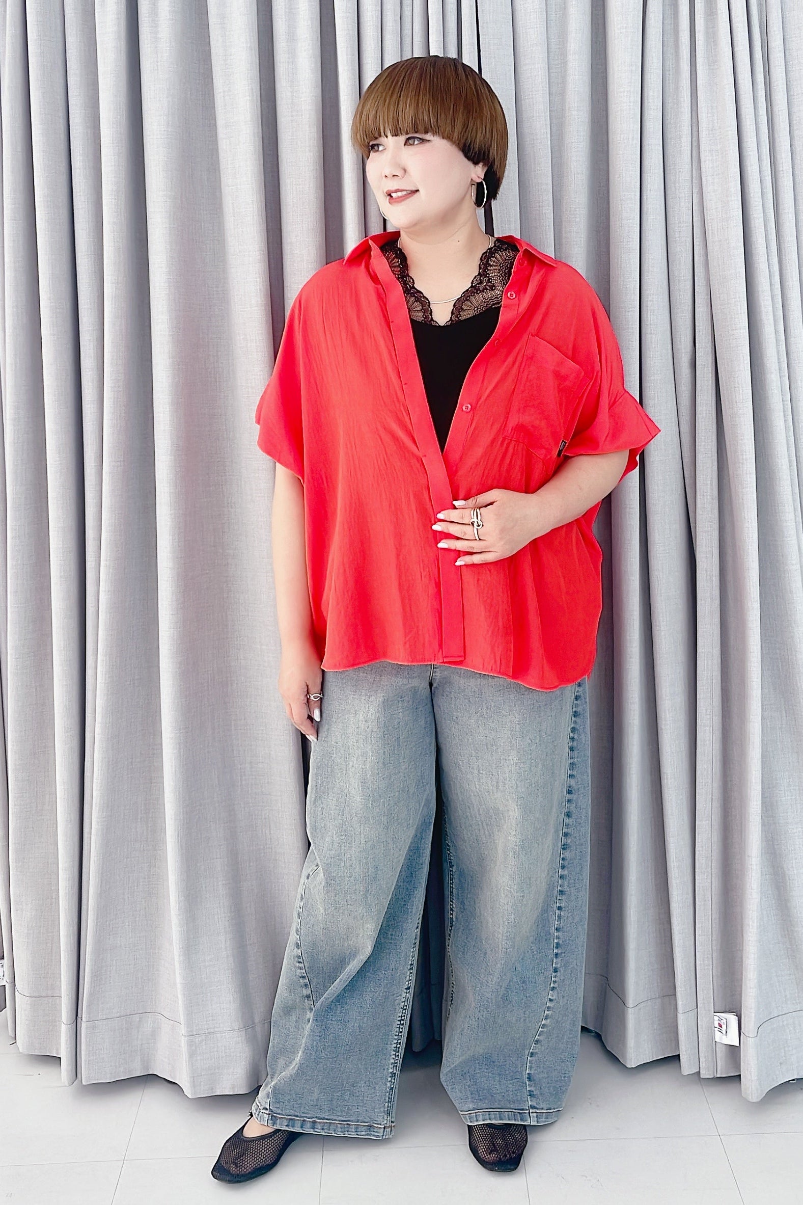 【ayane】バレルレッグデニムパンツ/816329