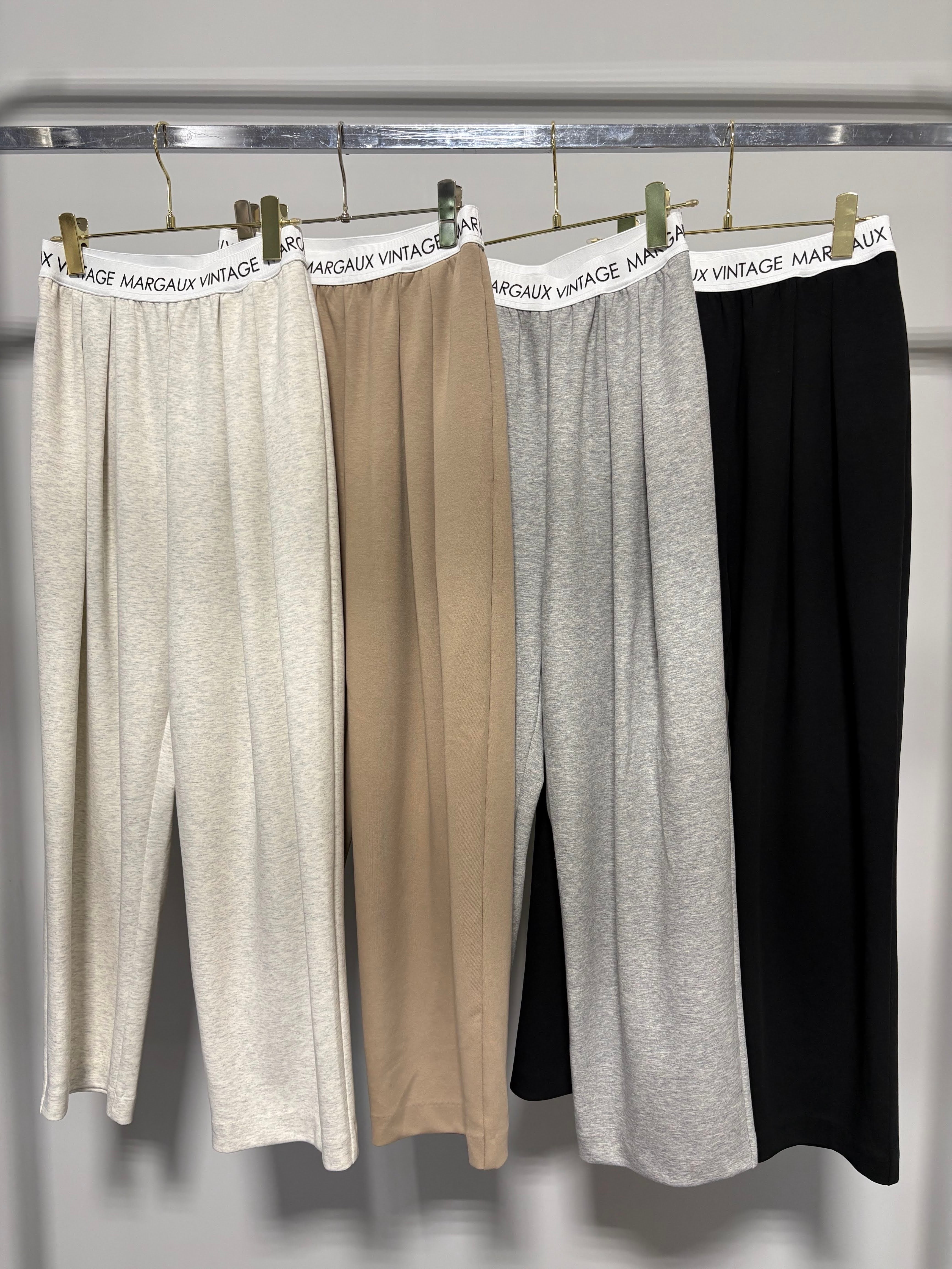 【MARGAUX VINTAGE】ロゴウエストタックパンツ/MG PT-26141-A