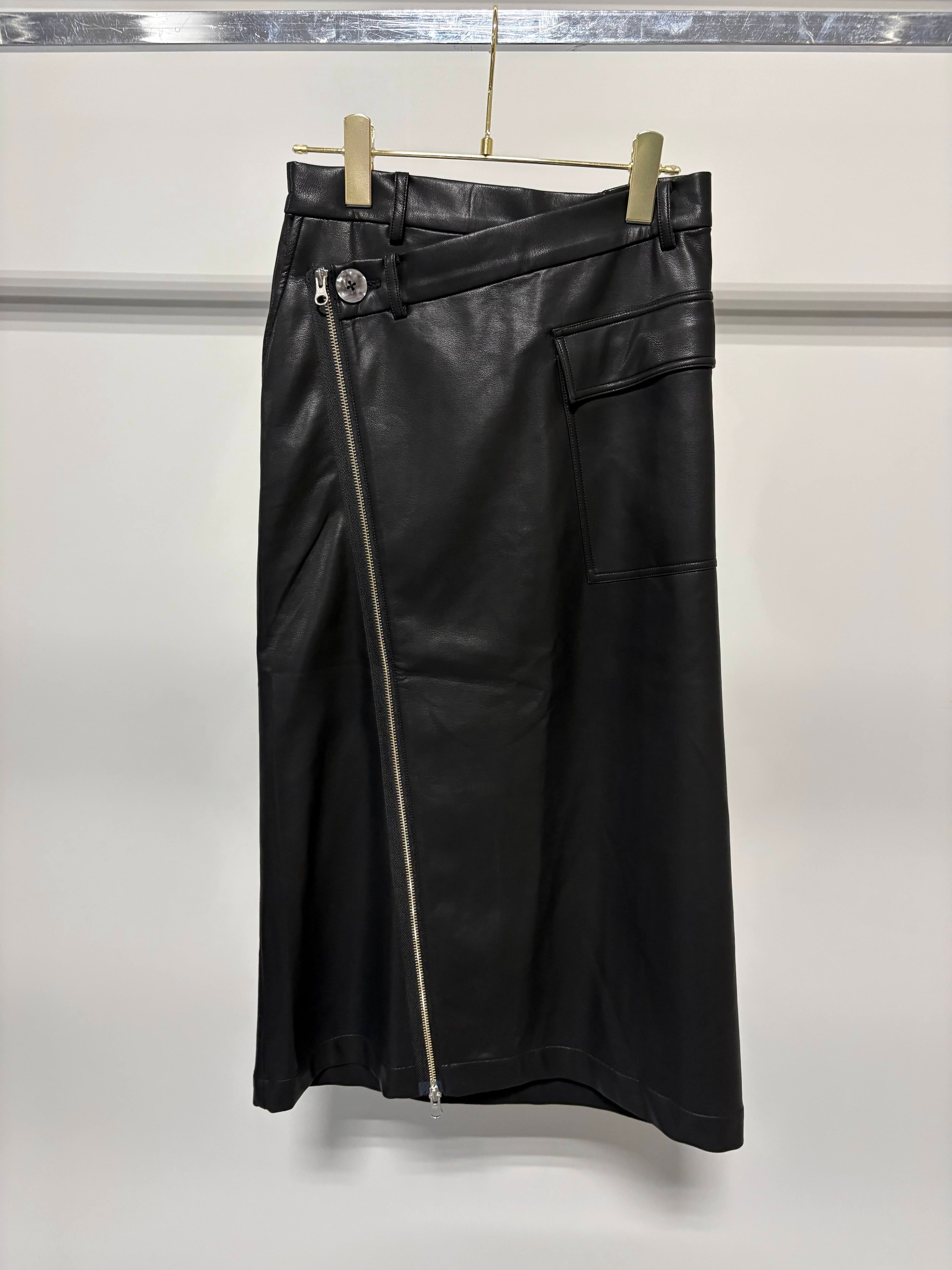 【MARGAUX VINTAGE】レザーラップスカート/MG SK-26135-A