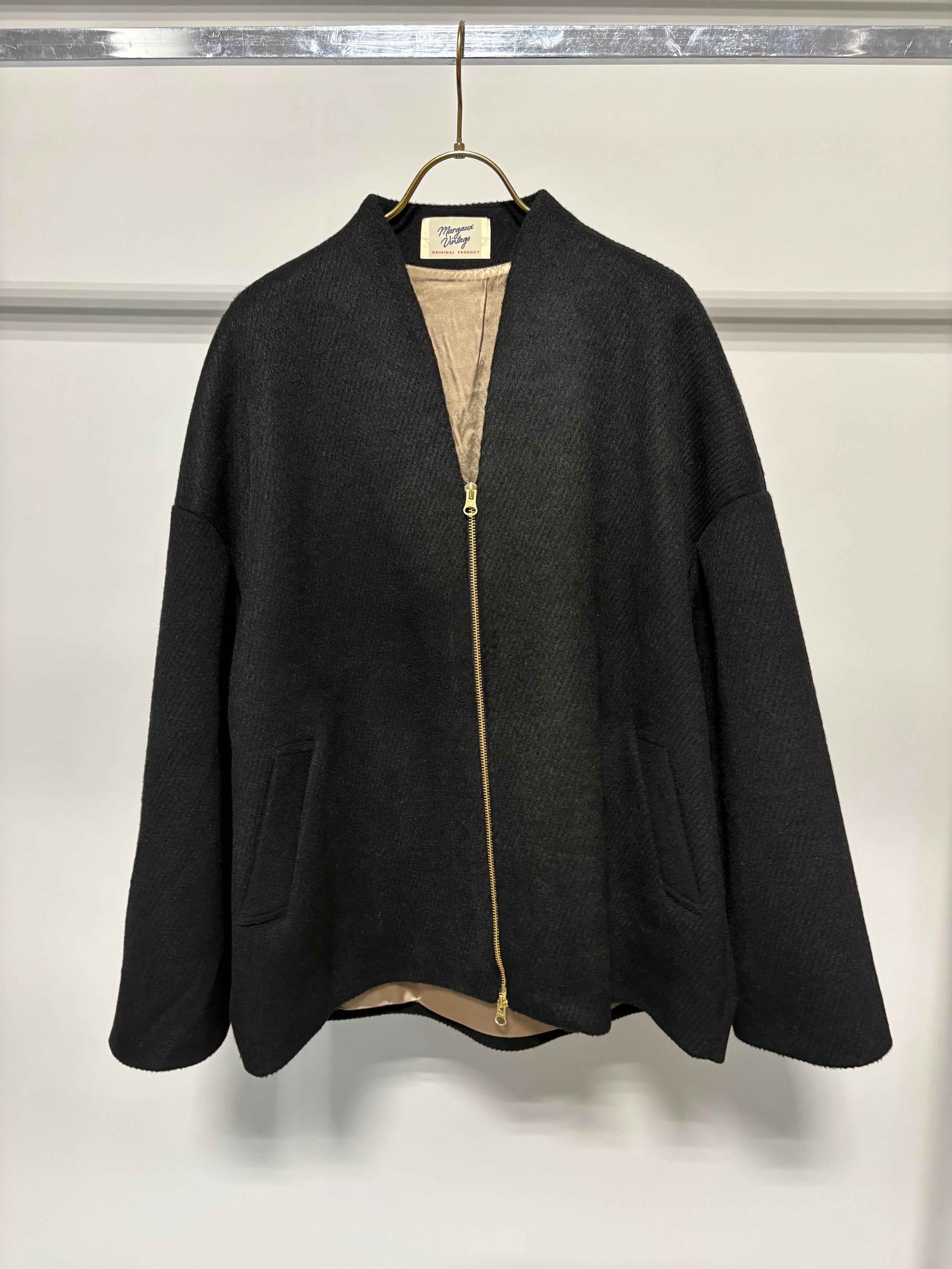 【MARGAUX VINTAGE】シャギージップアップコート 無地/MG CO-26130-A