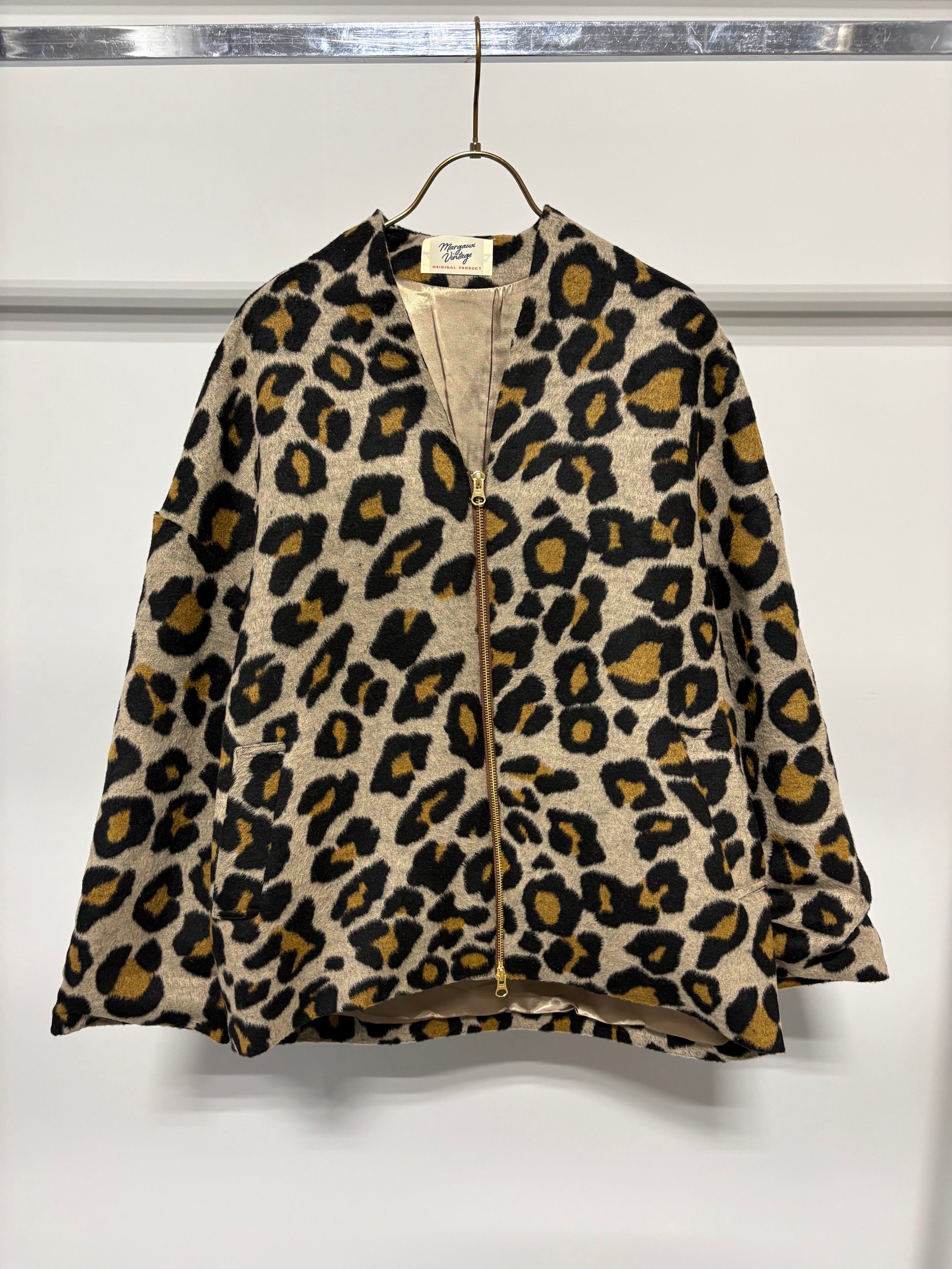 【MARGAUX VINTAGE】シャギージップアップコート レオパード/MG CO-26128-A