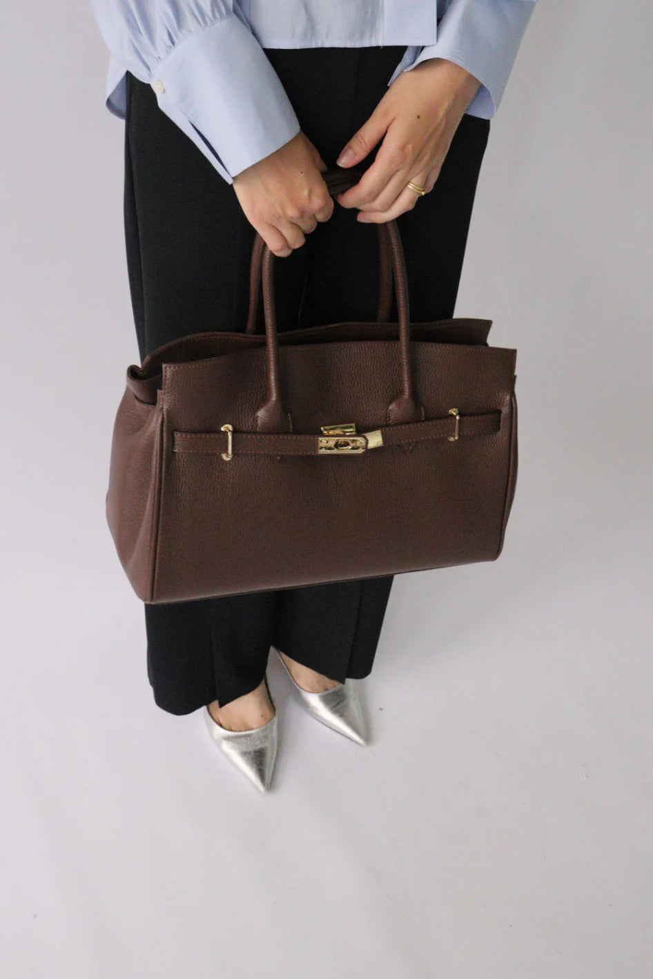 【MILLELA FIRENZE】金具付きレザートートバッグ/10280522