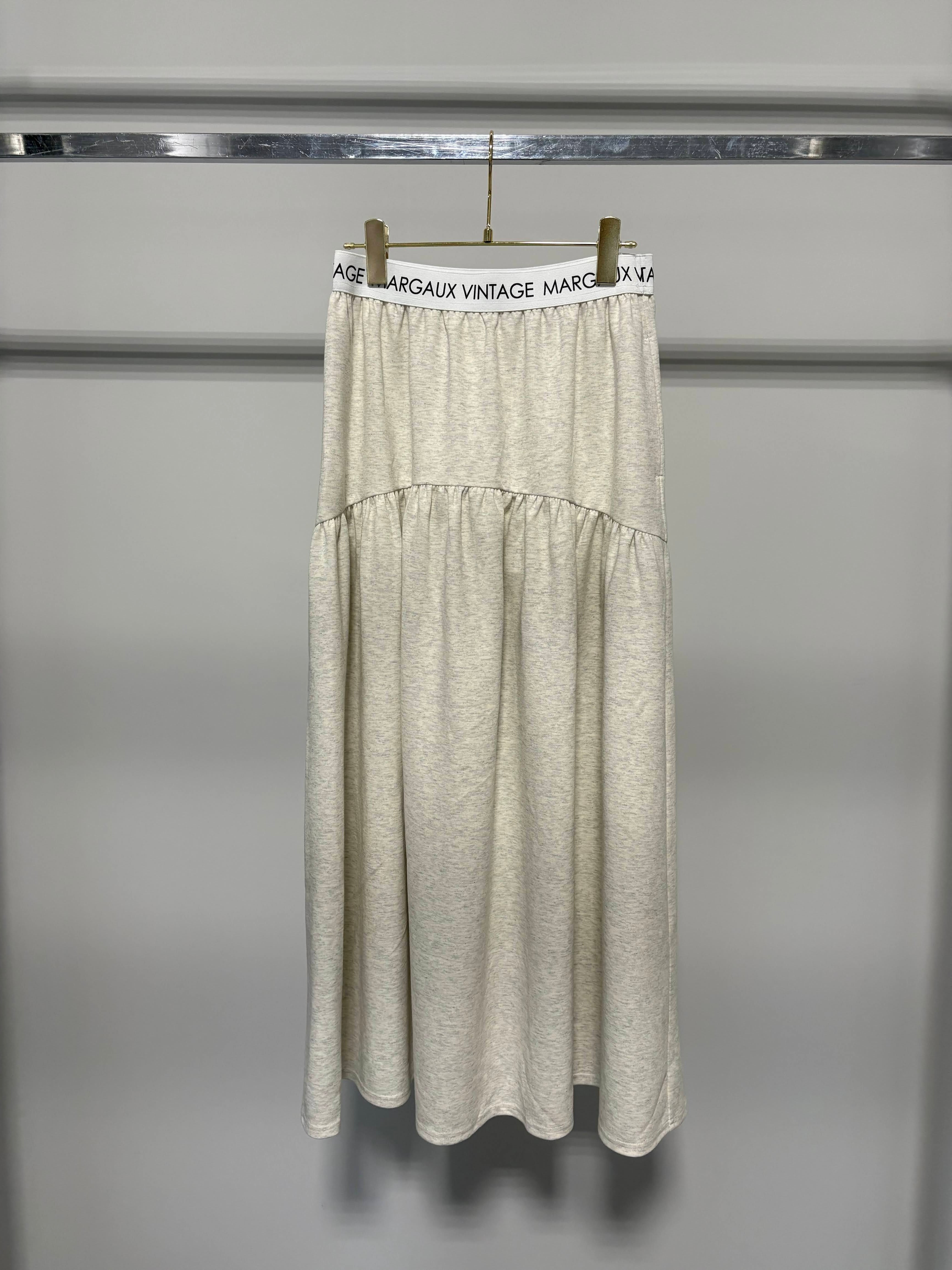 【MARGAUX VINTAGE】ロゴウエストギャザースカート/MG SK-26142-A