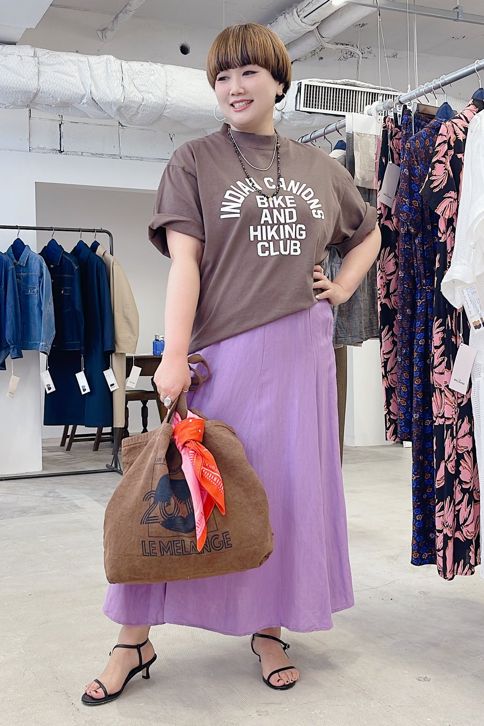 【LE MÉLANGE】ピグメントコットンキャンバストートBAG/8628003