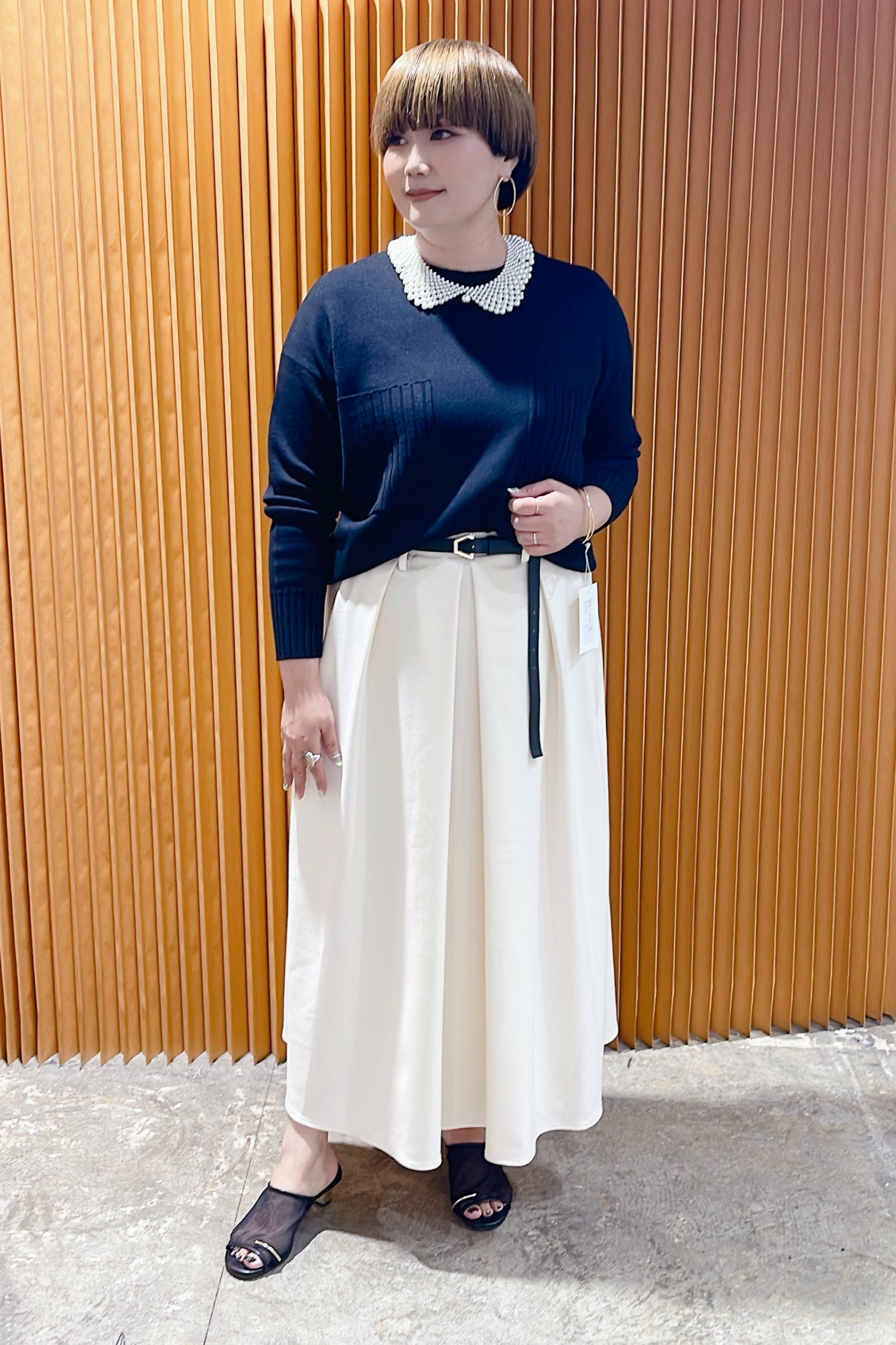 【MARGAUX VINTAGE】ビッグポケットニットプルオーバー/MG KN-25131-A