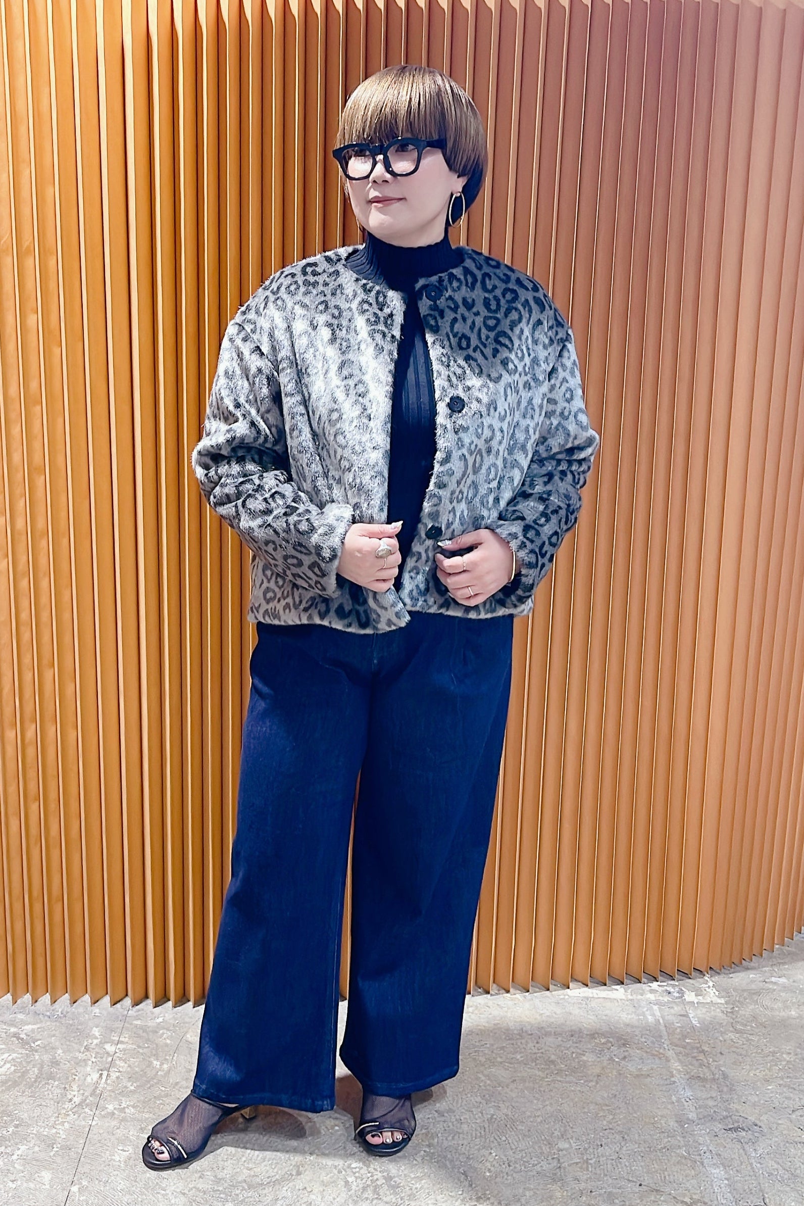 【MARGAUX VINTAGE】ワンウォッシュワイドデニムパンツ/MG PT-25137-A