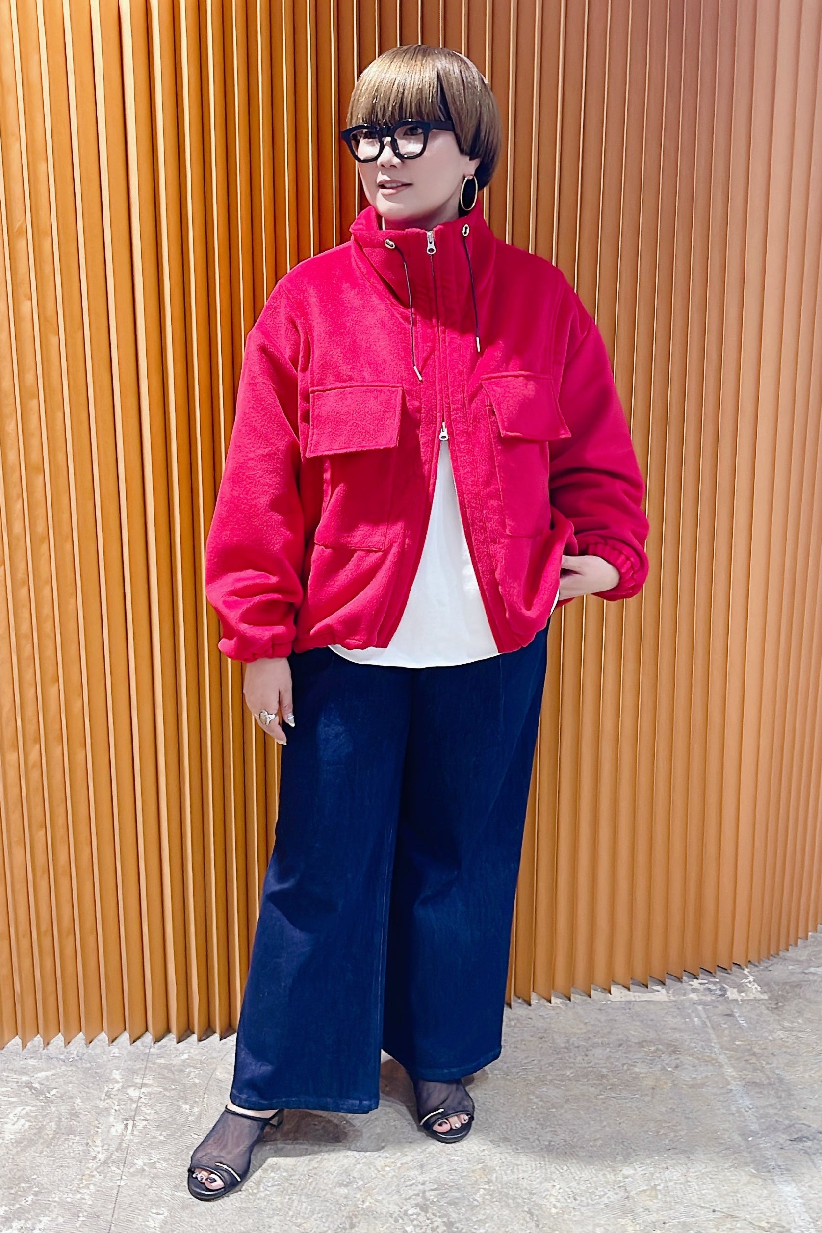 【MARGAUX VINTAGE】ワンウォッシュワイドデニムパンツ/MG PT-25137-A