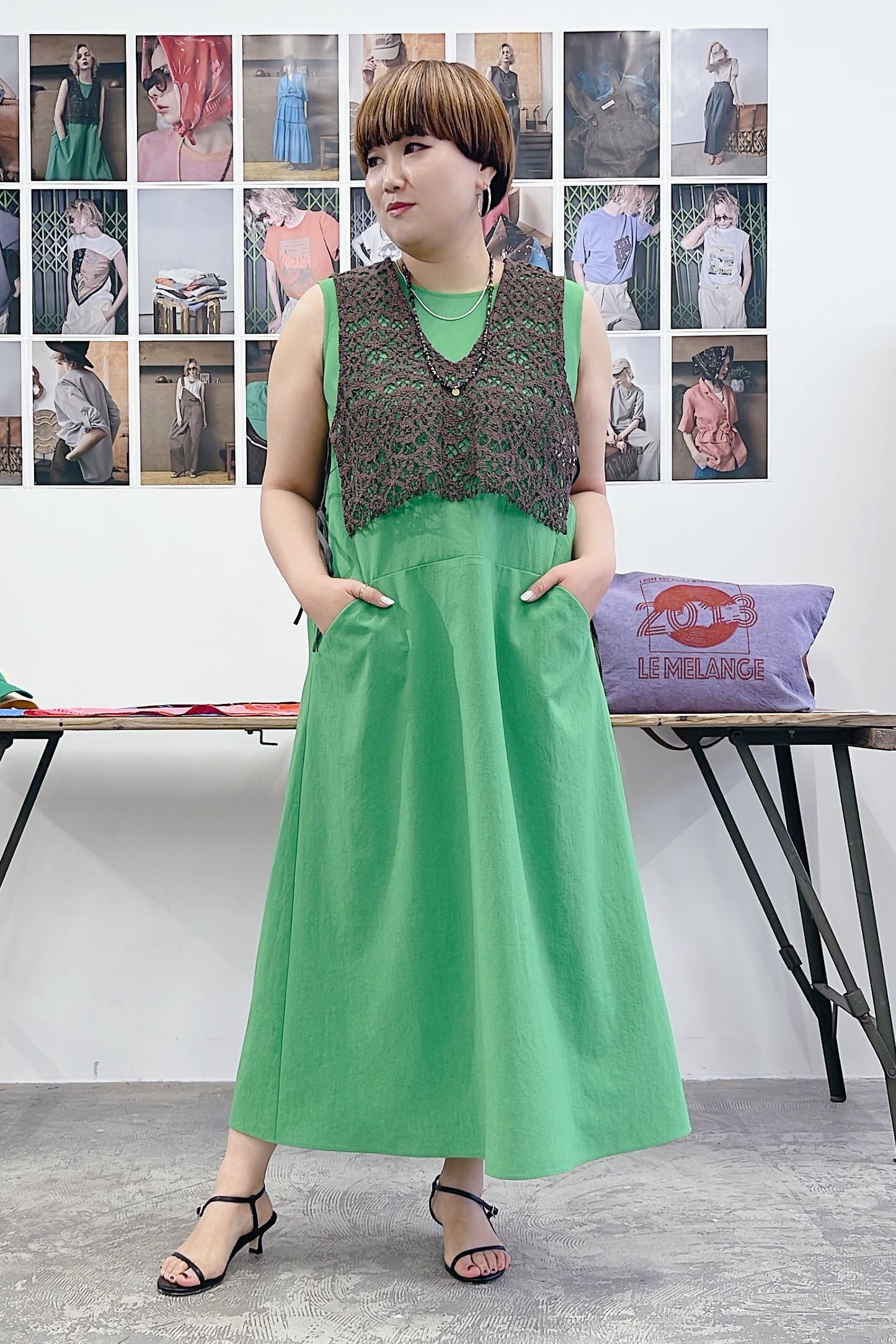 【LE MÉLANGE】接触冷感ワンピース/8623601