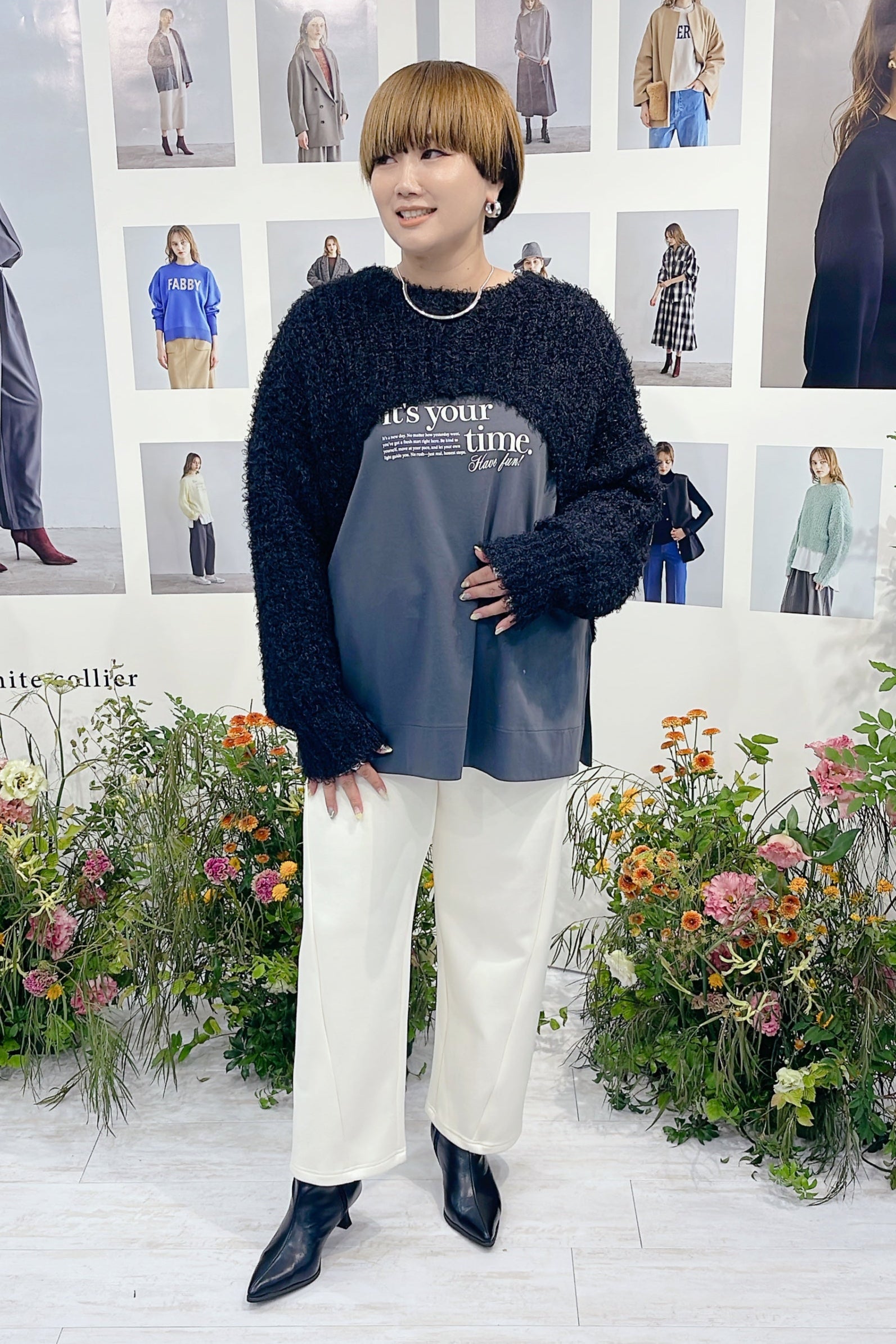 【Dignite Collier】変形フェザーニットプルオーバー/80256351