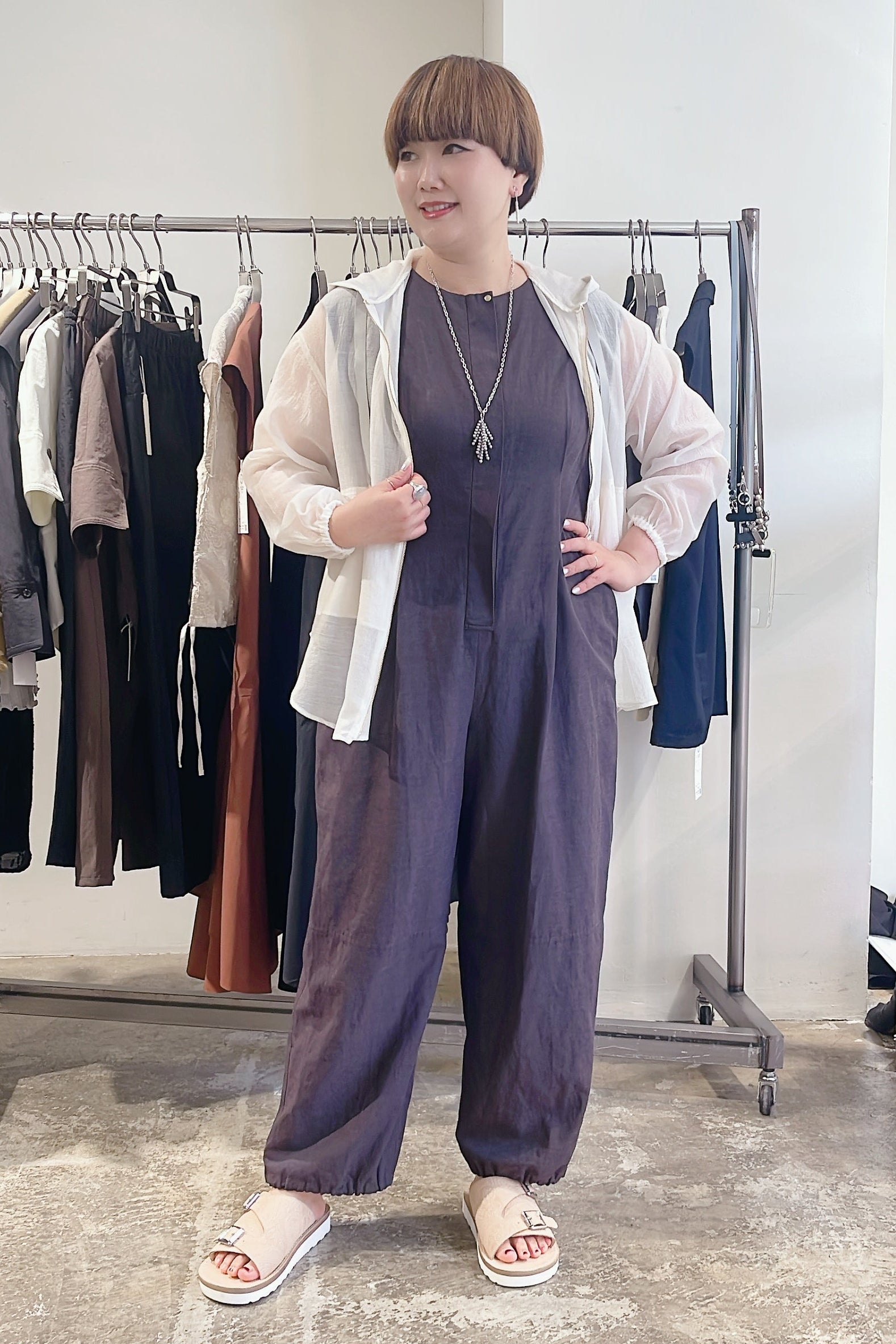 【STELLA CIFFON】T/Rリネンウェザーオールインワン/ST2-25606A