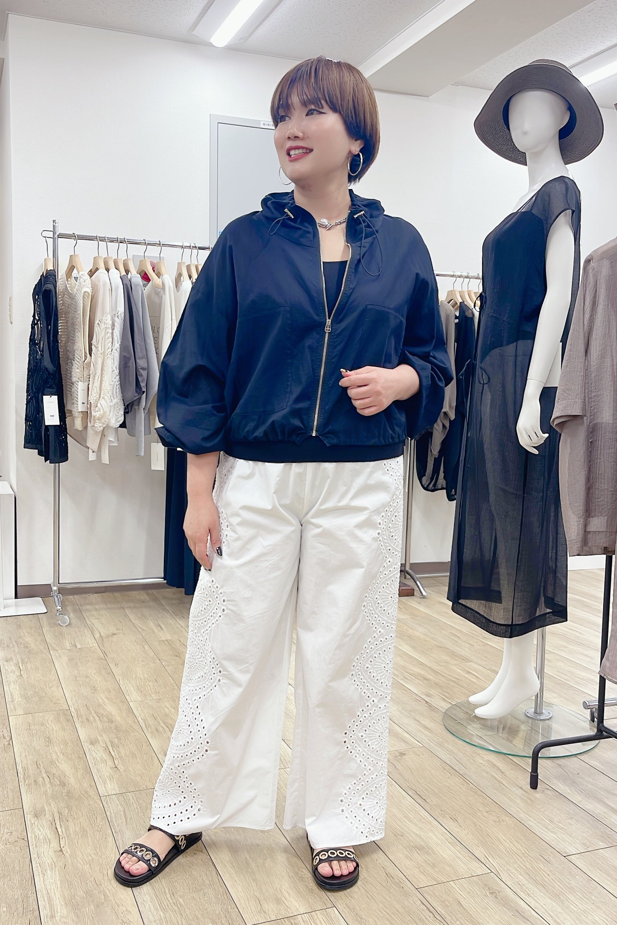 【CLOCHE】綿ローンブルゾン/512-85716 562-85732 552-85732