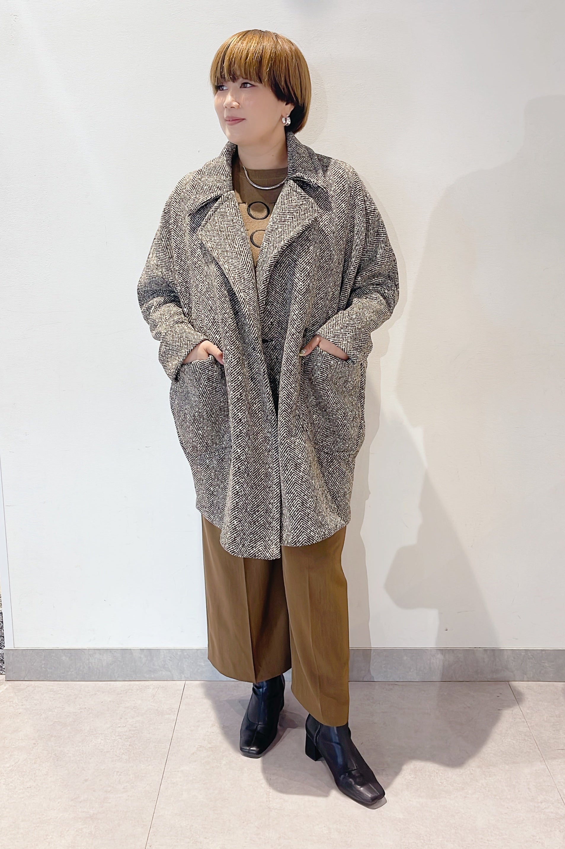 【ROSIEE】軽量裏起毛コクーンコート/R773206