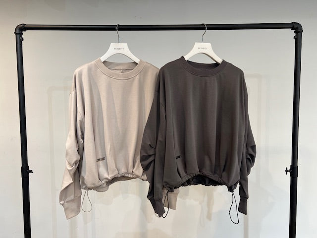 【PRIORITY】袖タック裾ドロストプルオーバー/P61043HW
