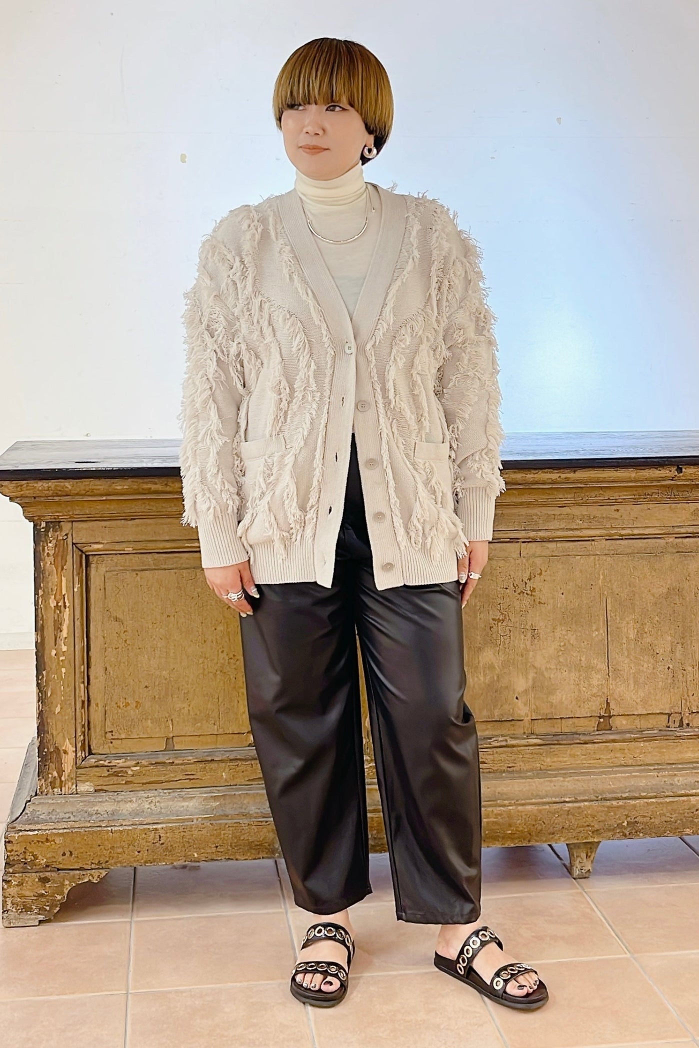 【RILATO】エコレザーコクーンパンツ/R25400