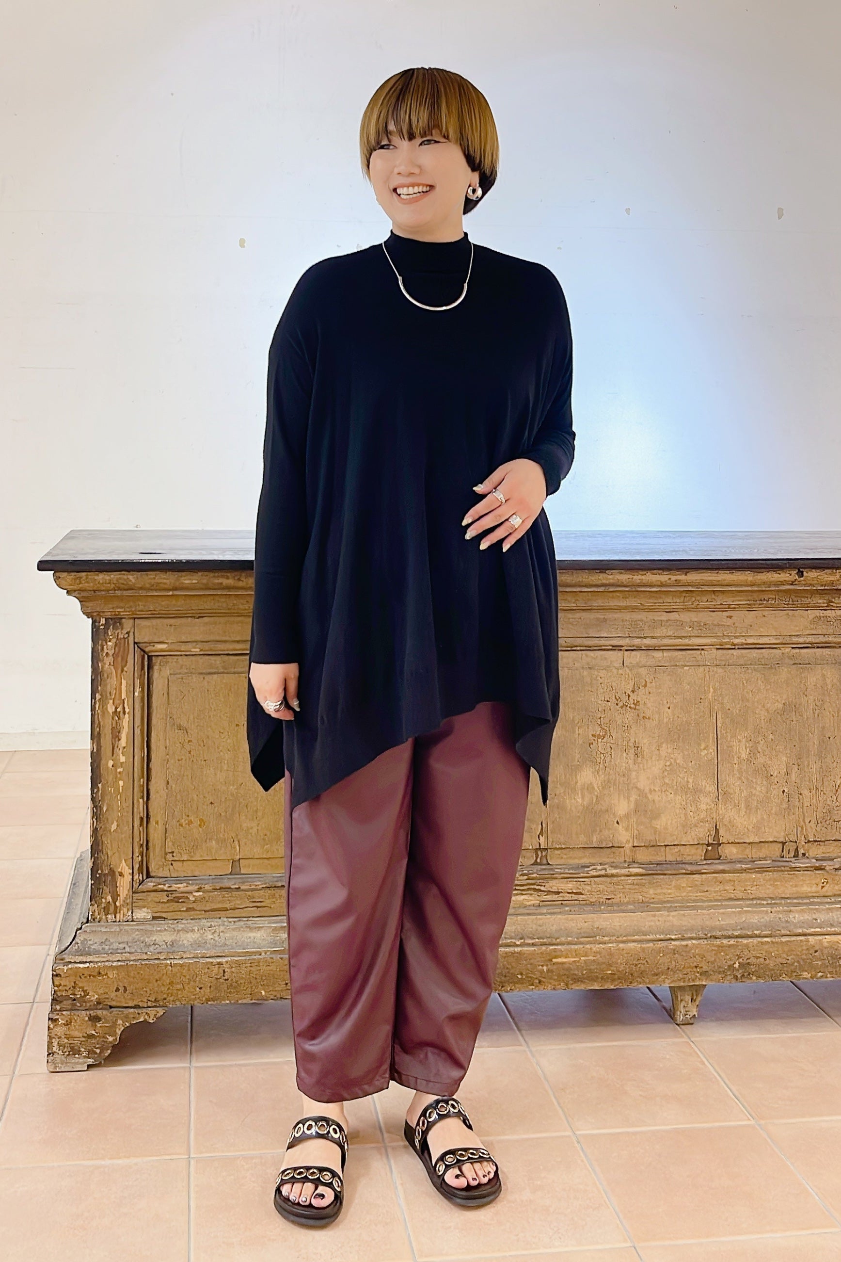 【RILATO】ハイネックニットポンチョ/R25407