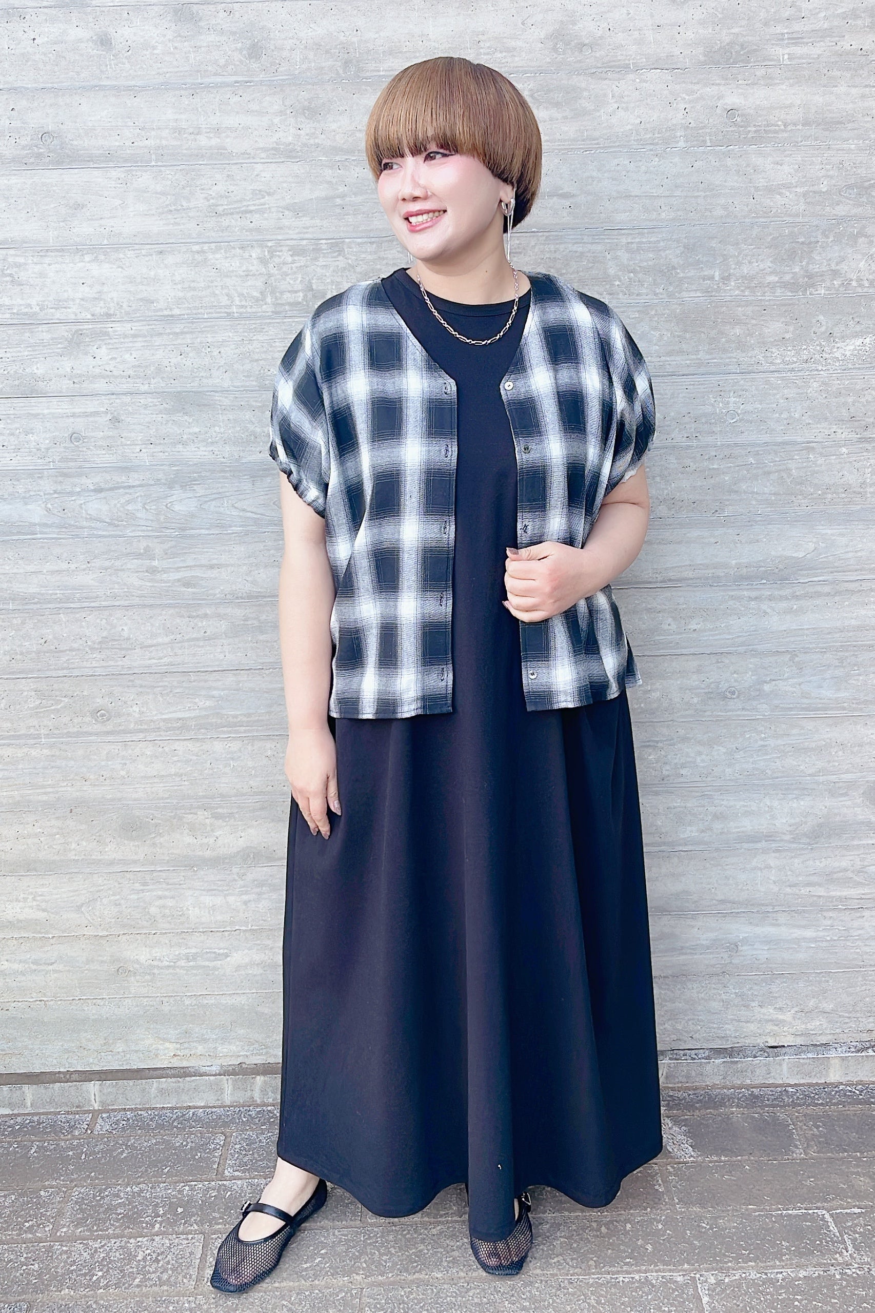 【siro de labonte】タックスリーブロングワンピース/R623217