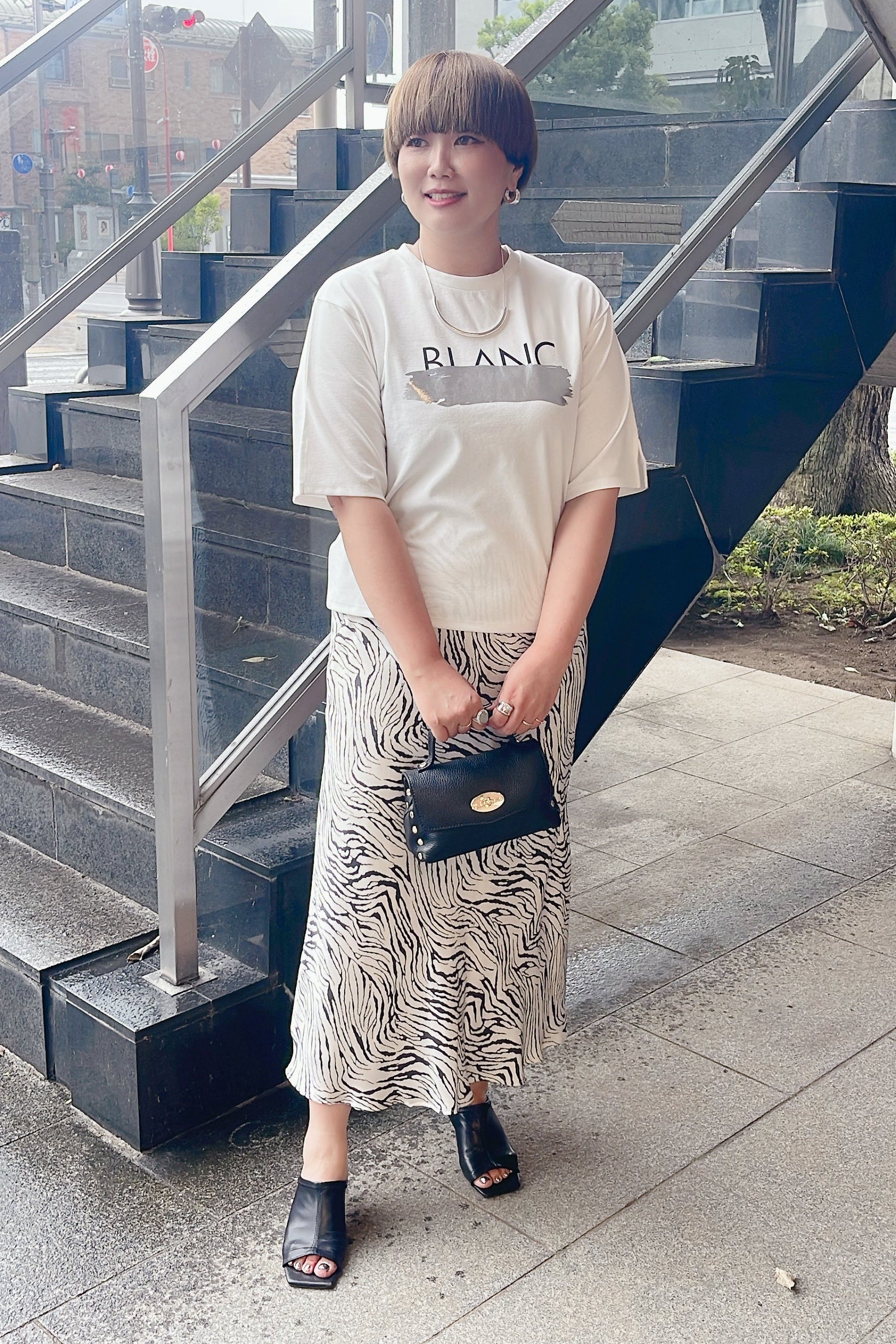 【CHIGNON】ゼブラバイアススカート/2754-044MK