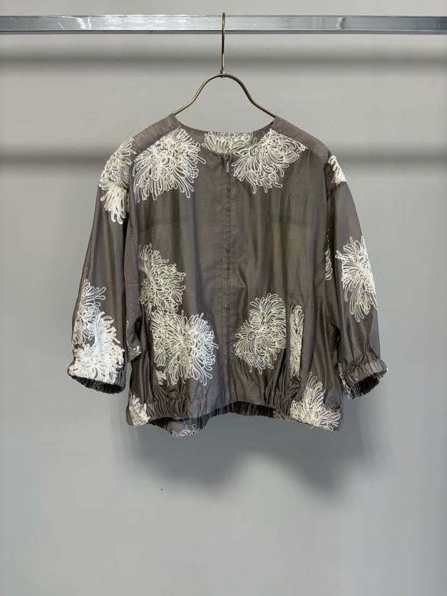 【MARGAUX VINTAGEO】刺繡ジップシアーブルゾン/MG JK-27023-S