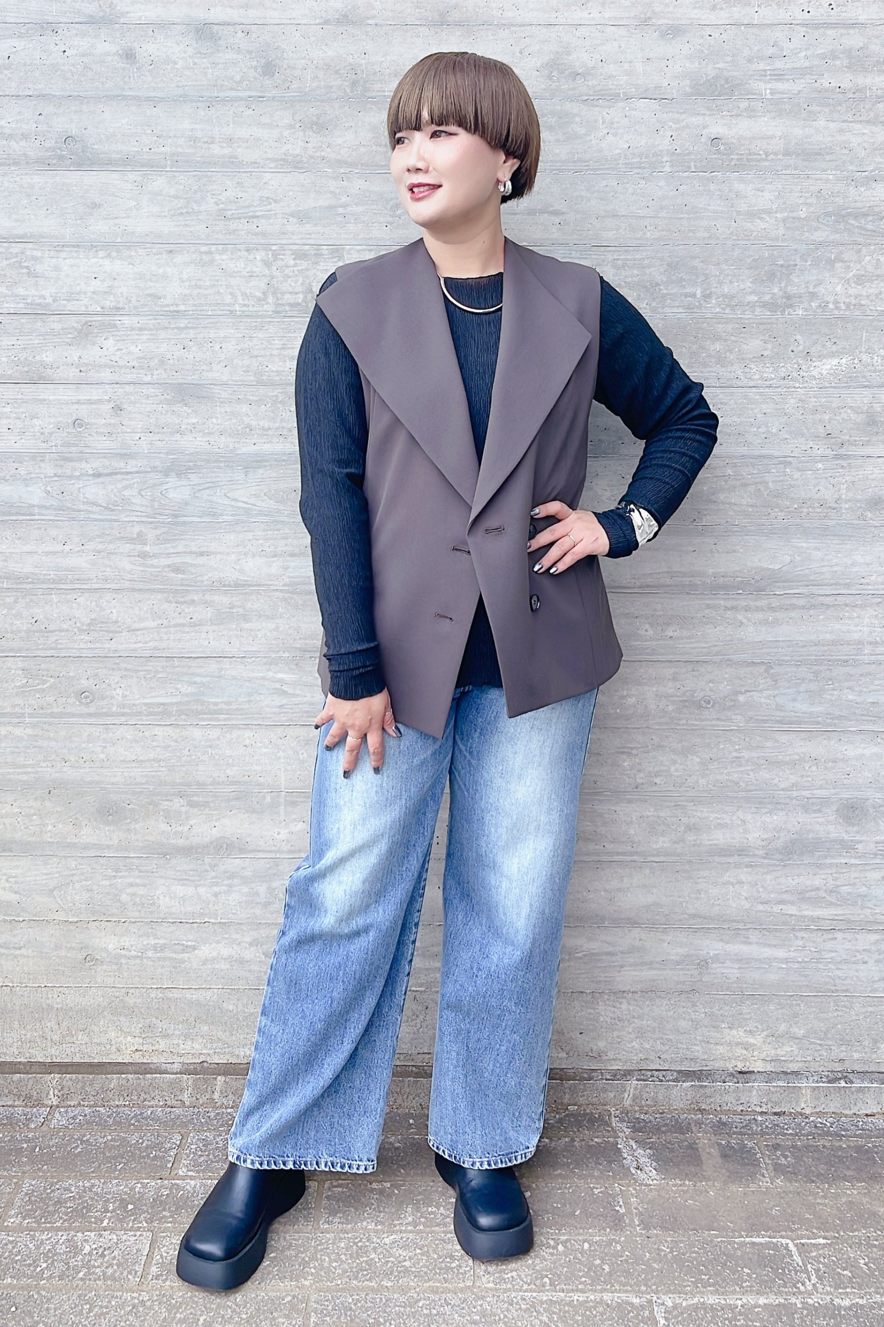 【PASSIONE】カールマイヤーボートネックPO/536980