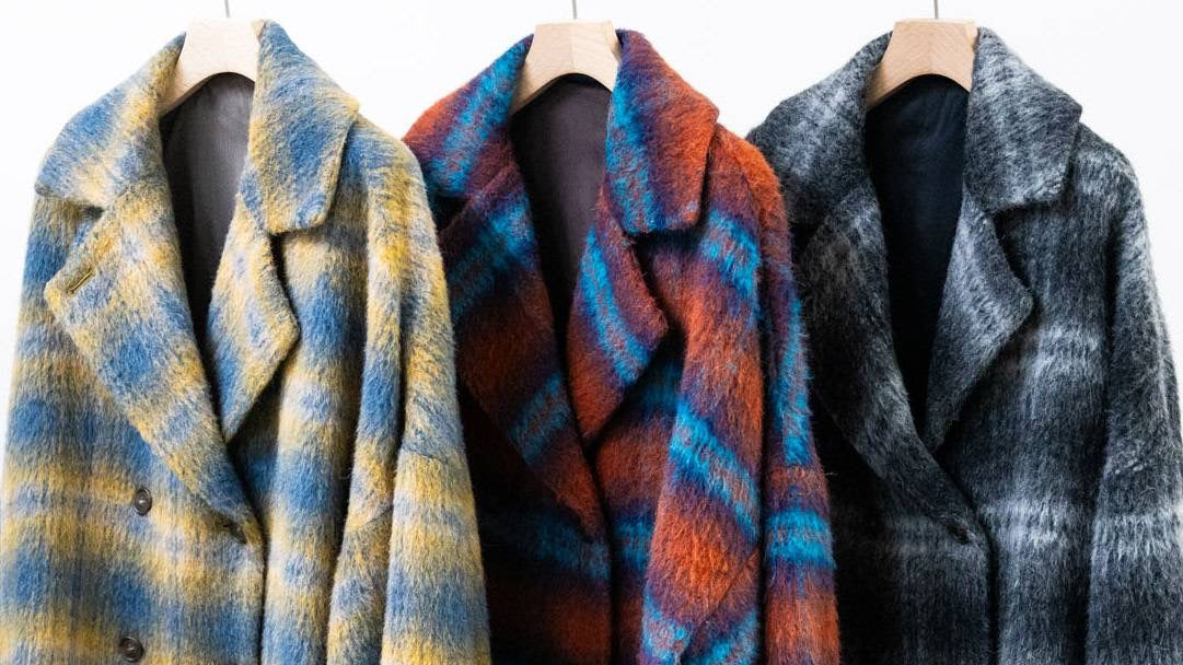 【CLOCHE】チェックシャギーコート/550-84002