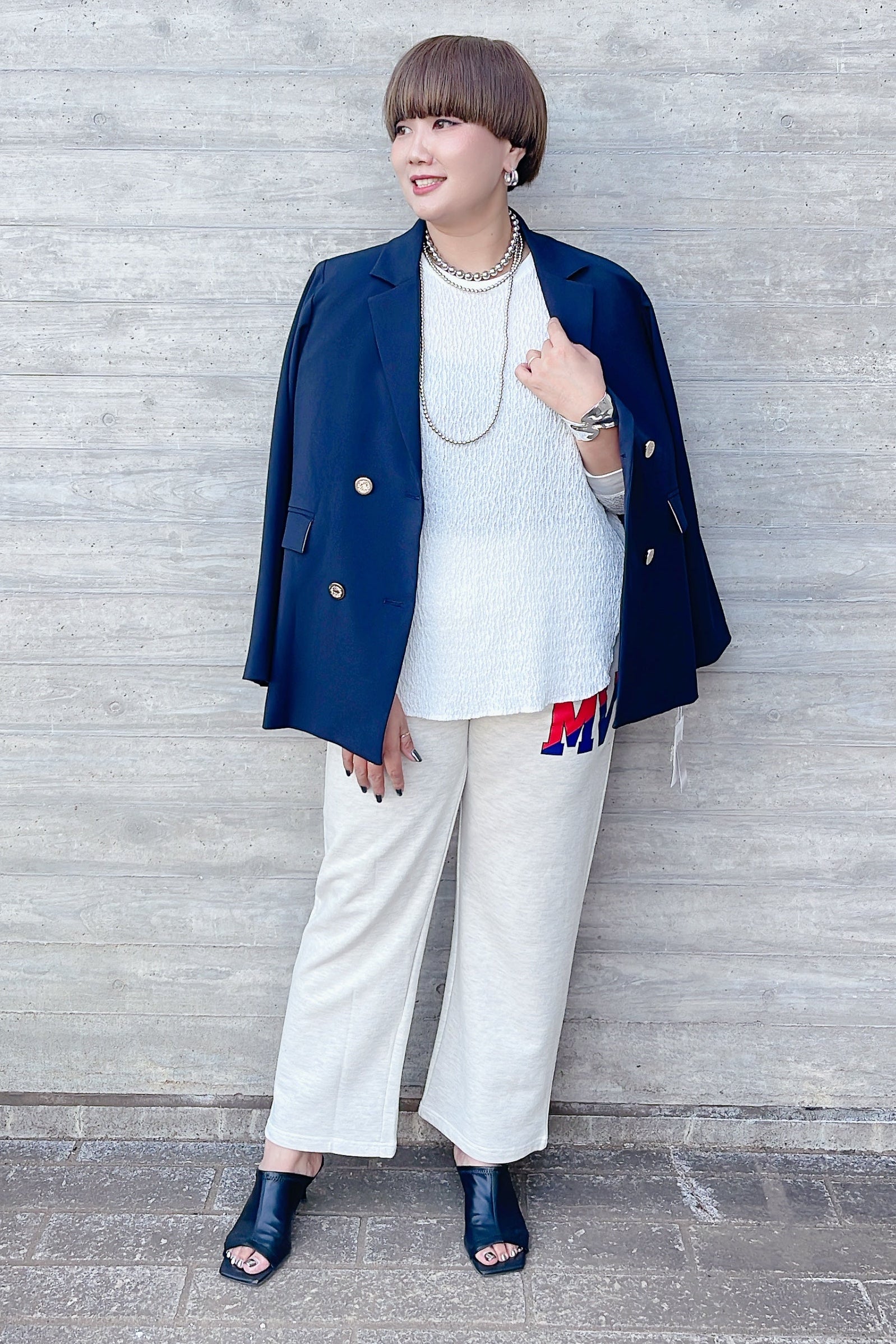 【MARGAUX VINTAGE】ショルダーパッドダブルブレストジャケット/MG JK-25074-A