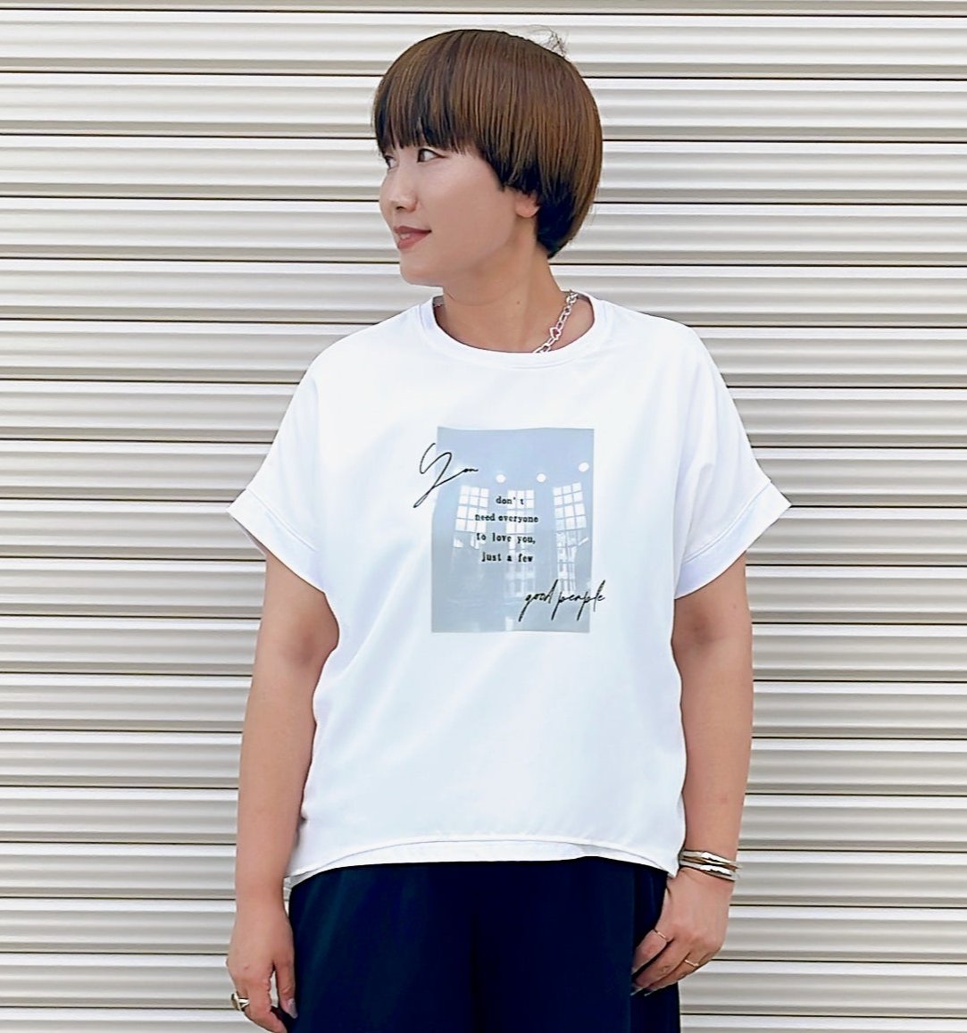 オーガンジーレイヤードフォトTEE DAIMATSU/4431-5005