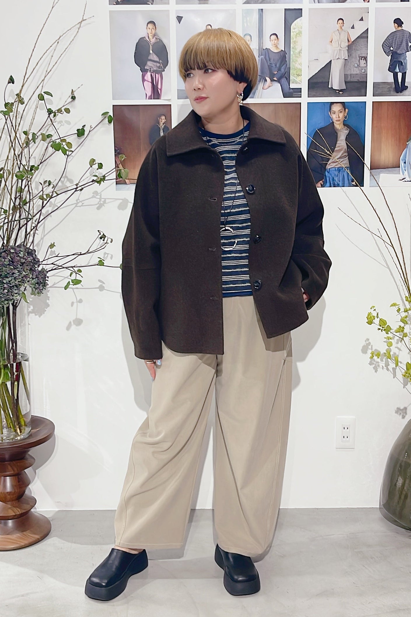 【YENN】ダブルフェイスカラードジャケット/Y263-71103