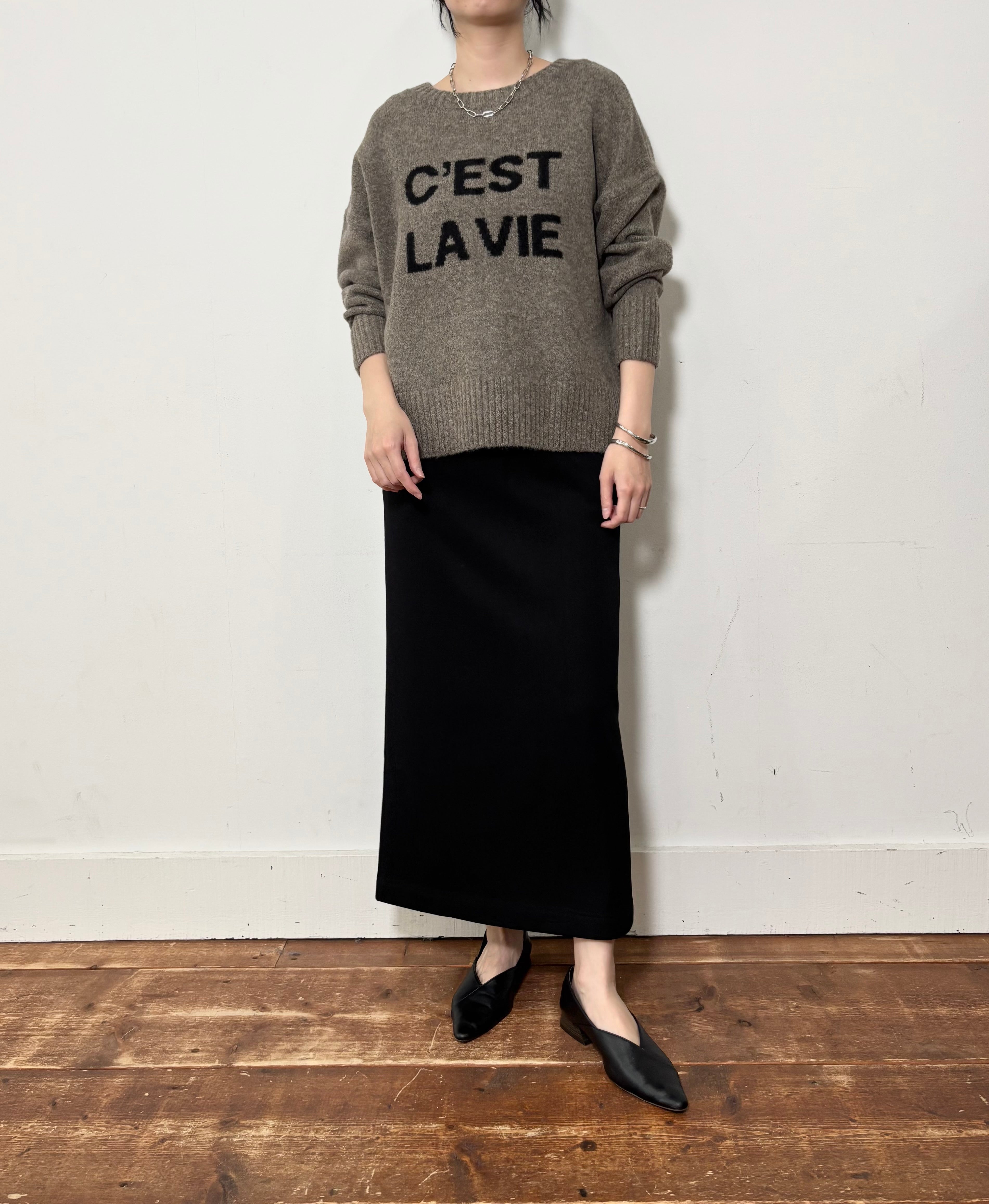 【siro de labonte】ultra warm裏起毛ペンシルスカート/R553215