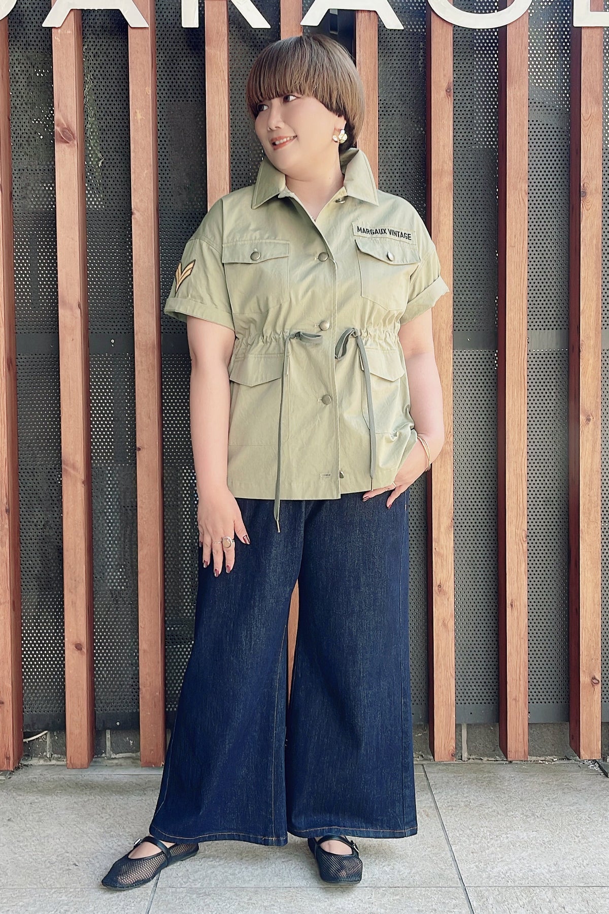 【MARGAUX VINTAGEO】バックルデニムパンツ/MG PT-27015-S