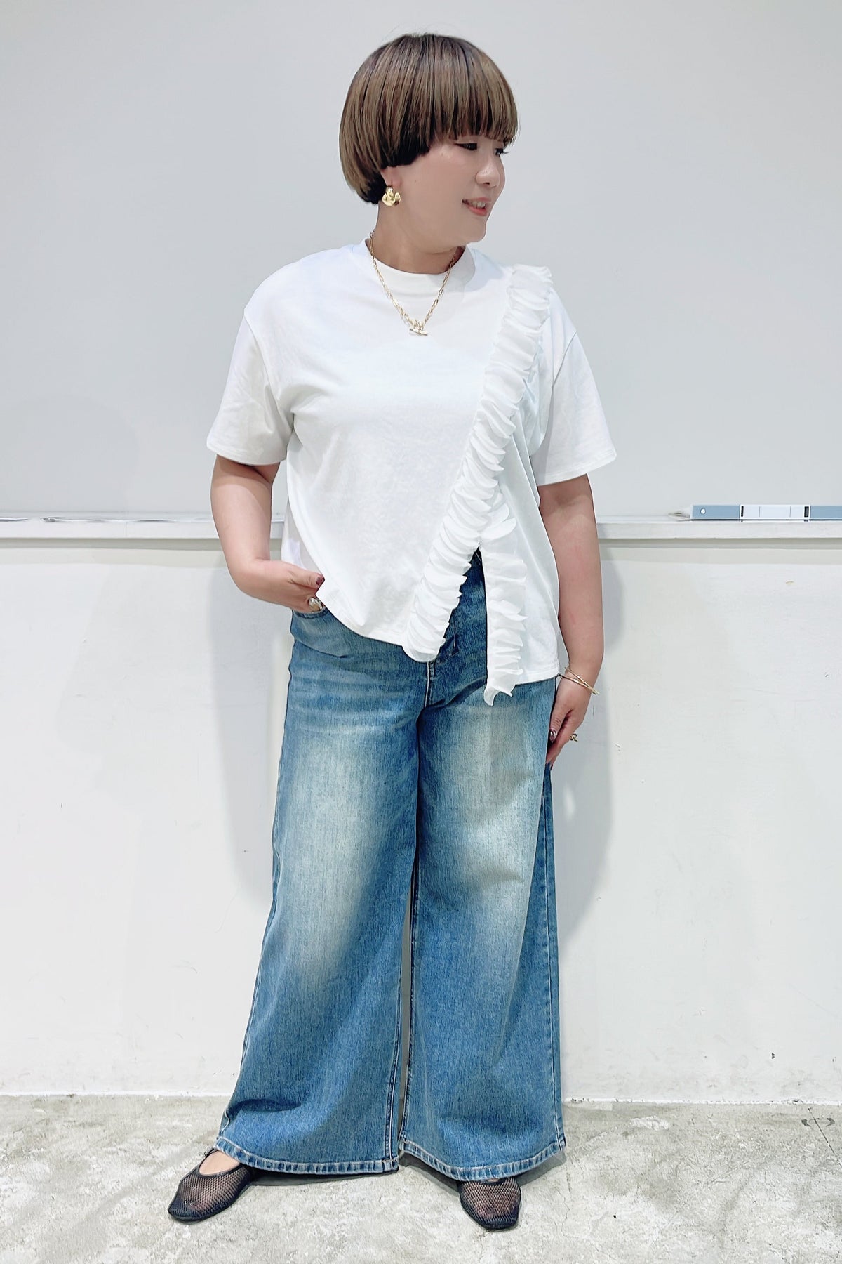 【GOOD VIEW DESIGN】花びらカットソー/GVD CT-27017