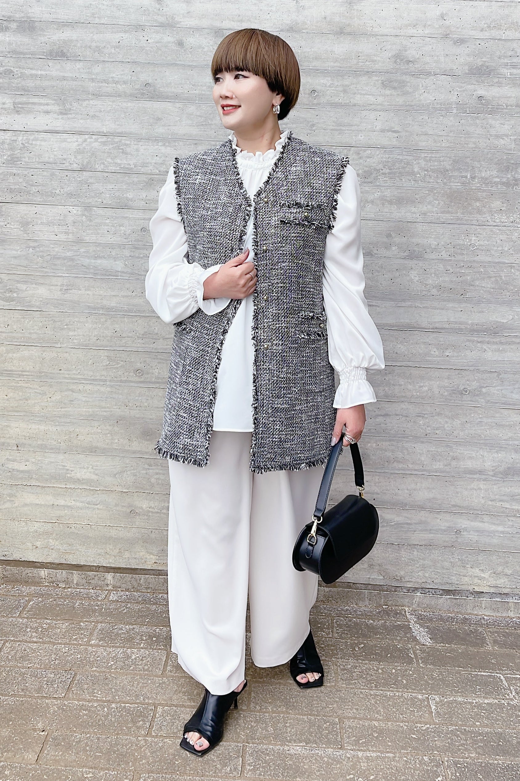 【Chaco×Dignite Collier】ツイードジレ/ 80254913