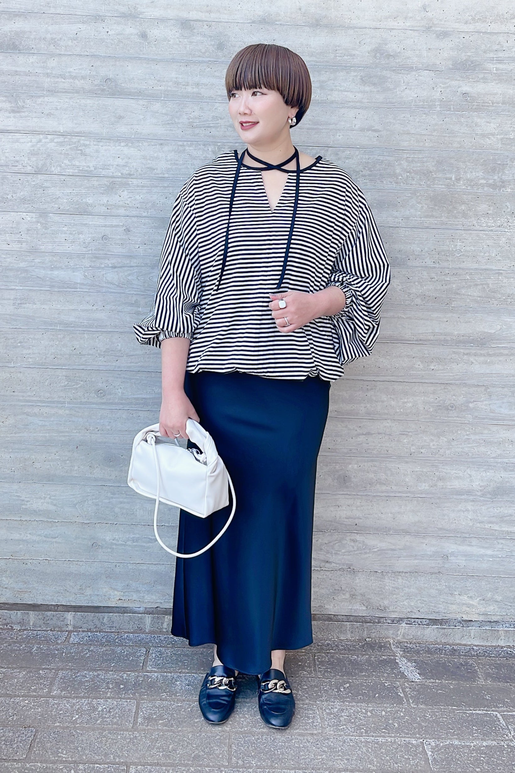 【CLOCHE】チョーカーバルーンドルマンスリーブT/510-85065