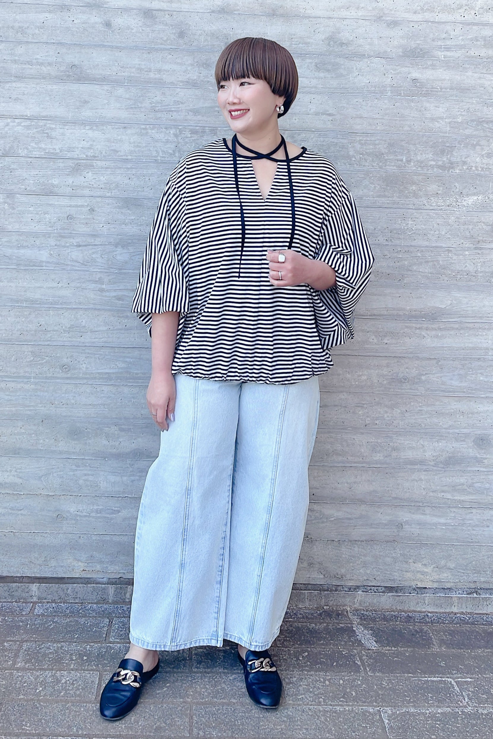 【CLOCHE】チョーカーバルーンドルマンスリーブT/510-85065