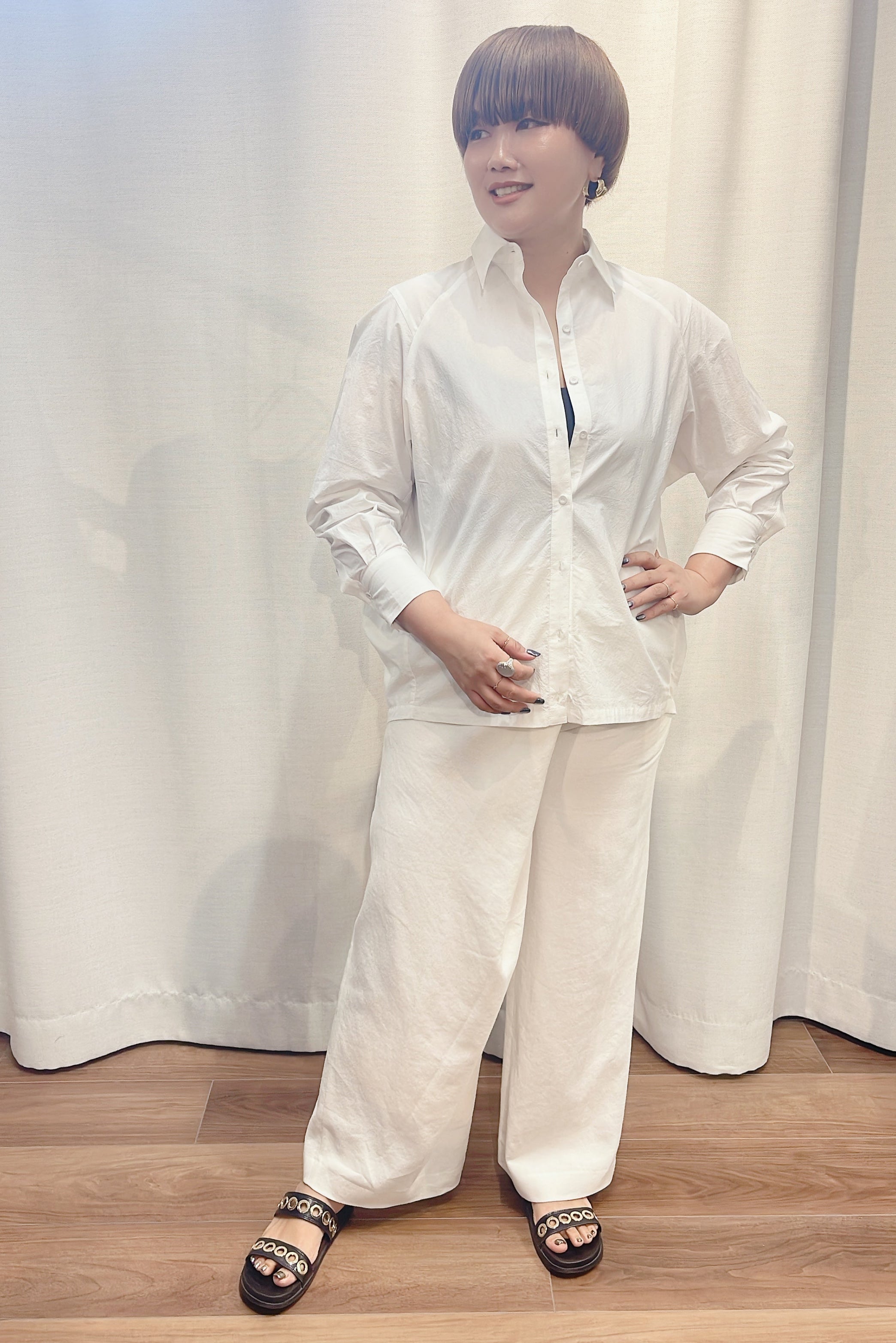 【ANGELINA】シルエットシャツ/26153-4846D