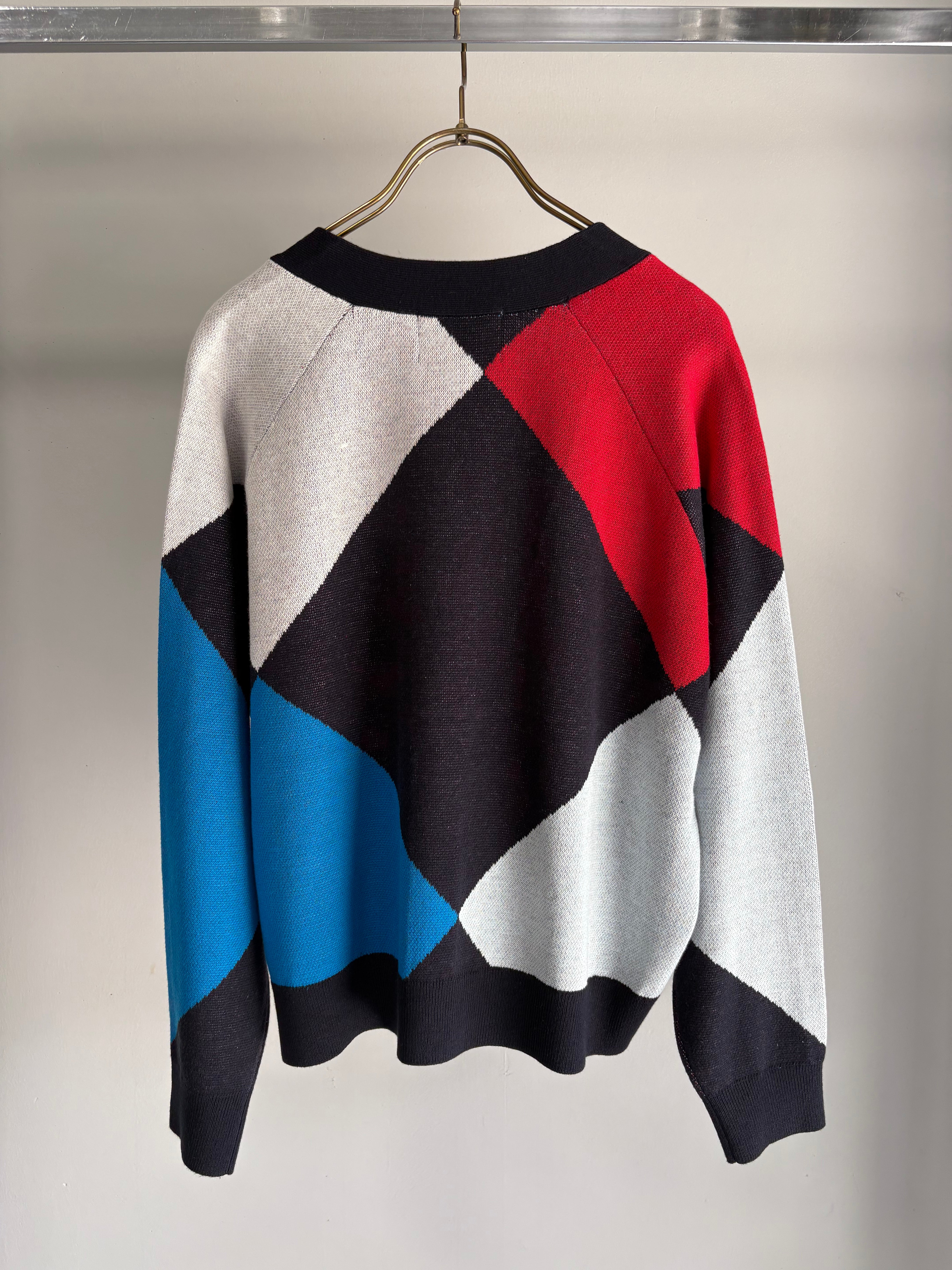 【MARGAUX VINTAGE】アーガイルVネックカーディガン/MG KN-26018-S
