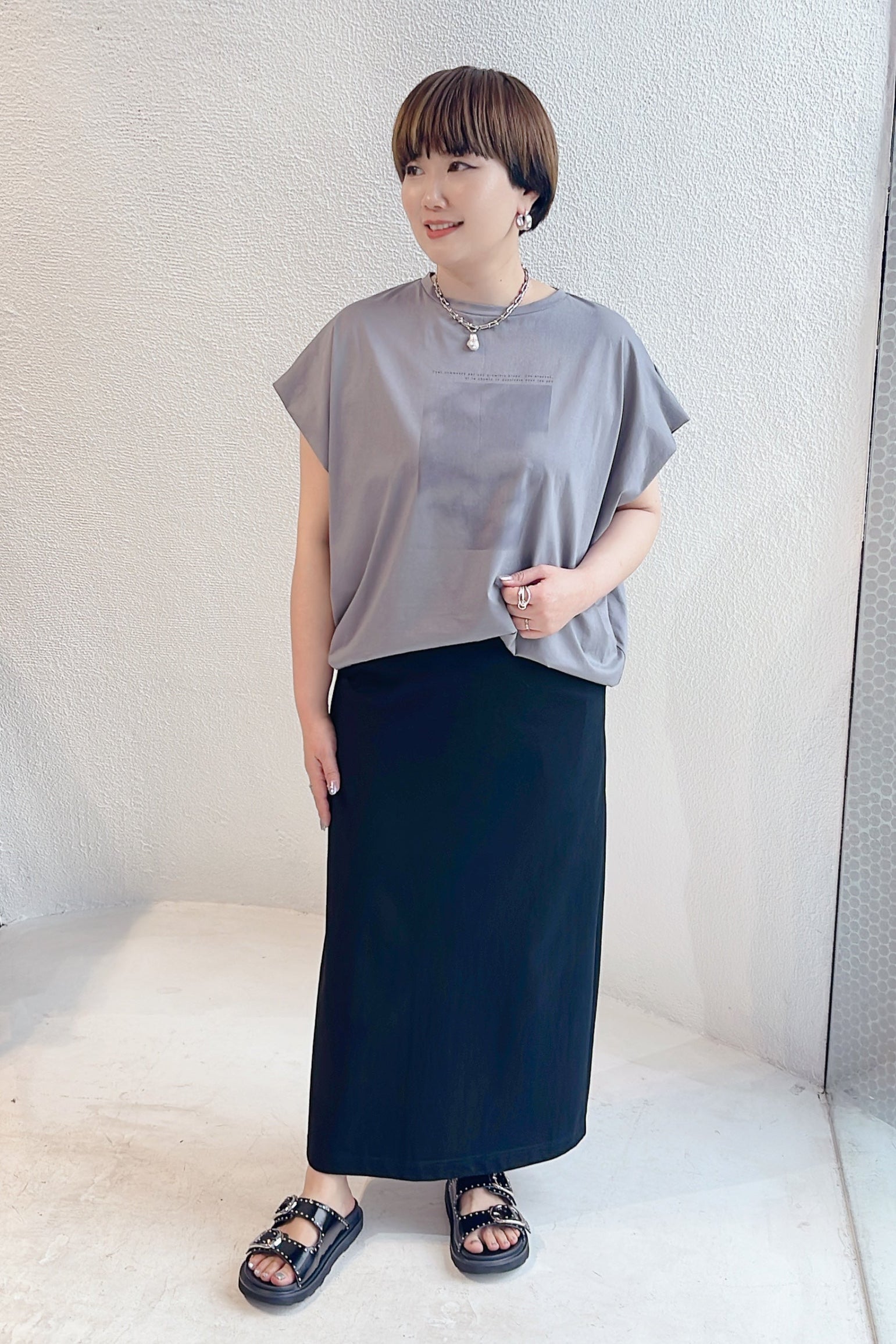 【SUGAR ROSE】ストレッチカットソータイトスカート/253332