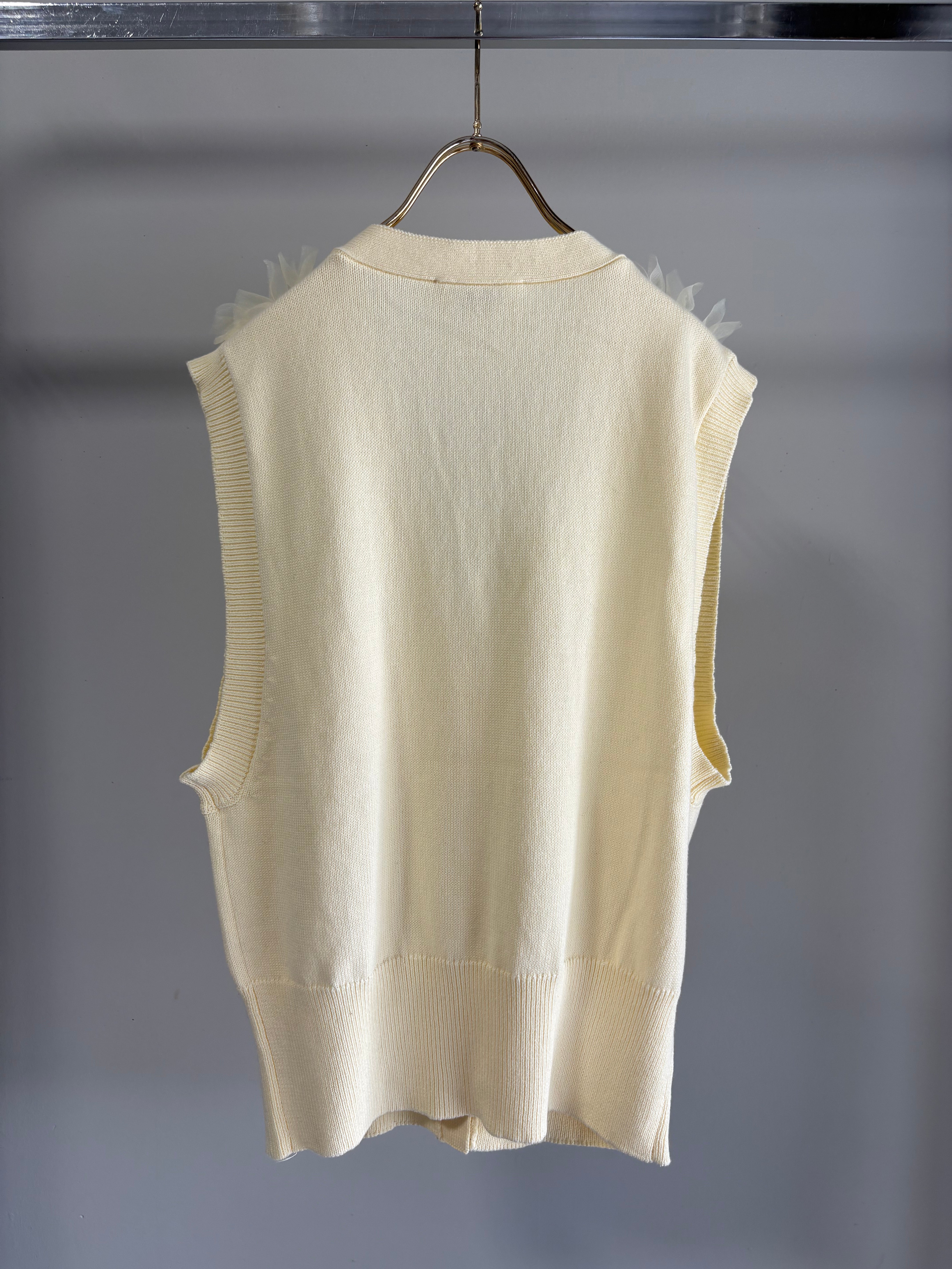 【MARGAUX VINTAGE】チュールフリルベスト/MG KN-26021-S