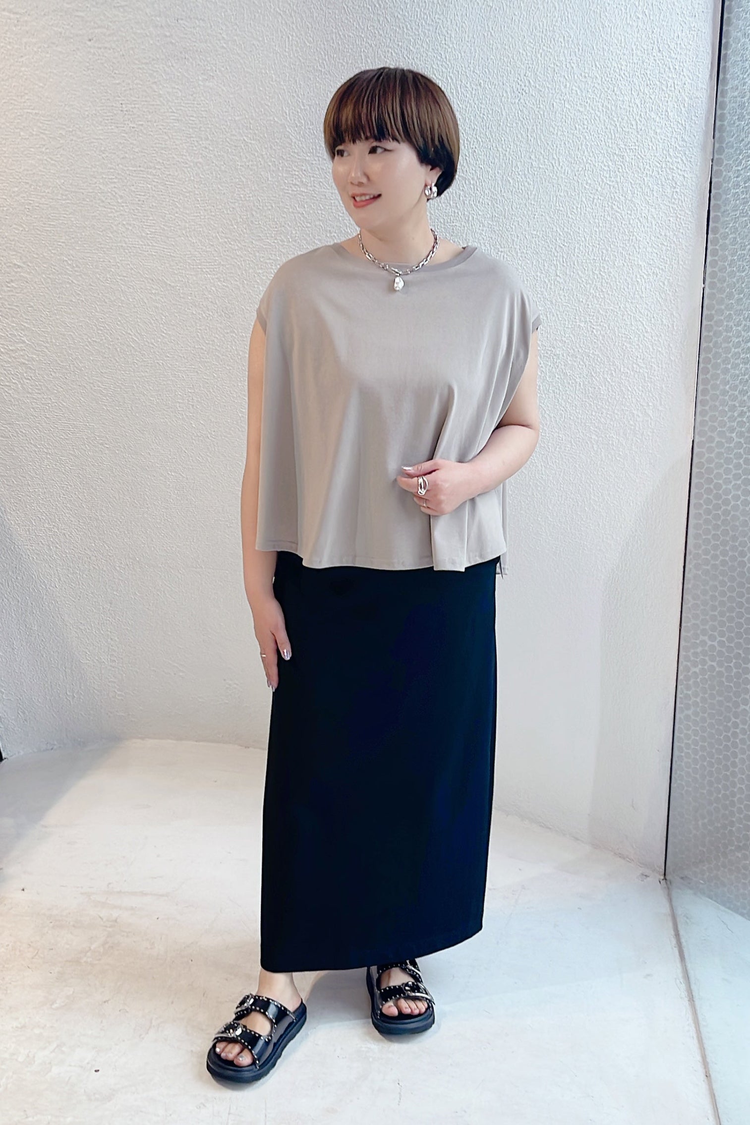 【SUGAR ROSE】ストレッチカットソータイトスカート/253332