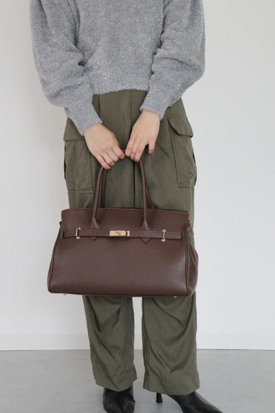 【MILLELA FIRENZE】金具付きレザートートバッグ/10280522