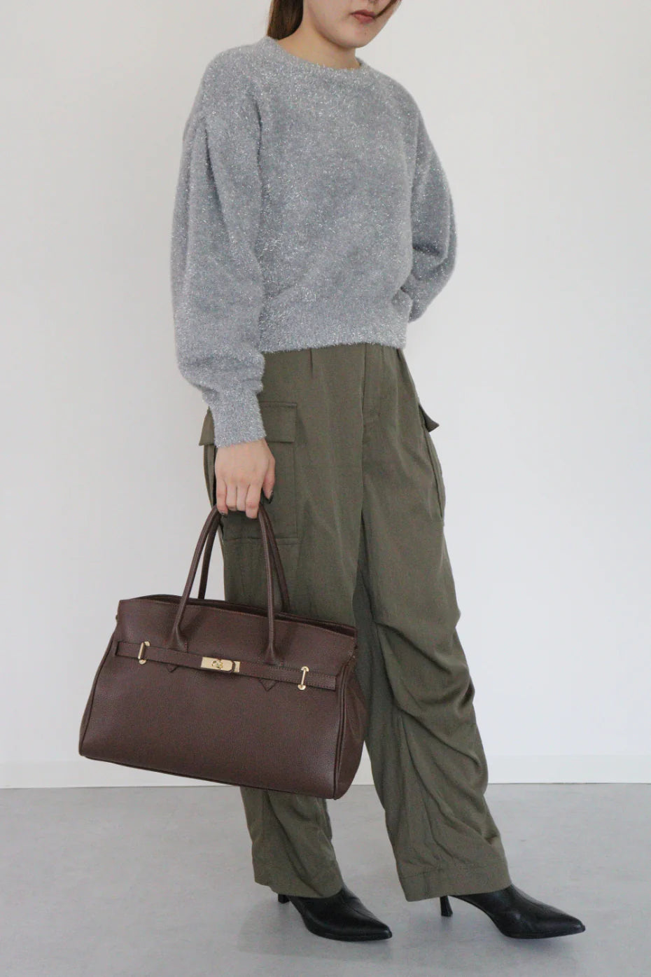 【MILLELA FIRENZE】金具付きレザートートバッグ/10280522