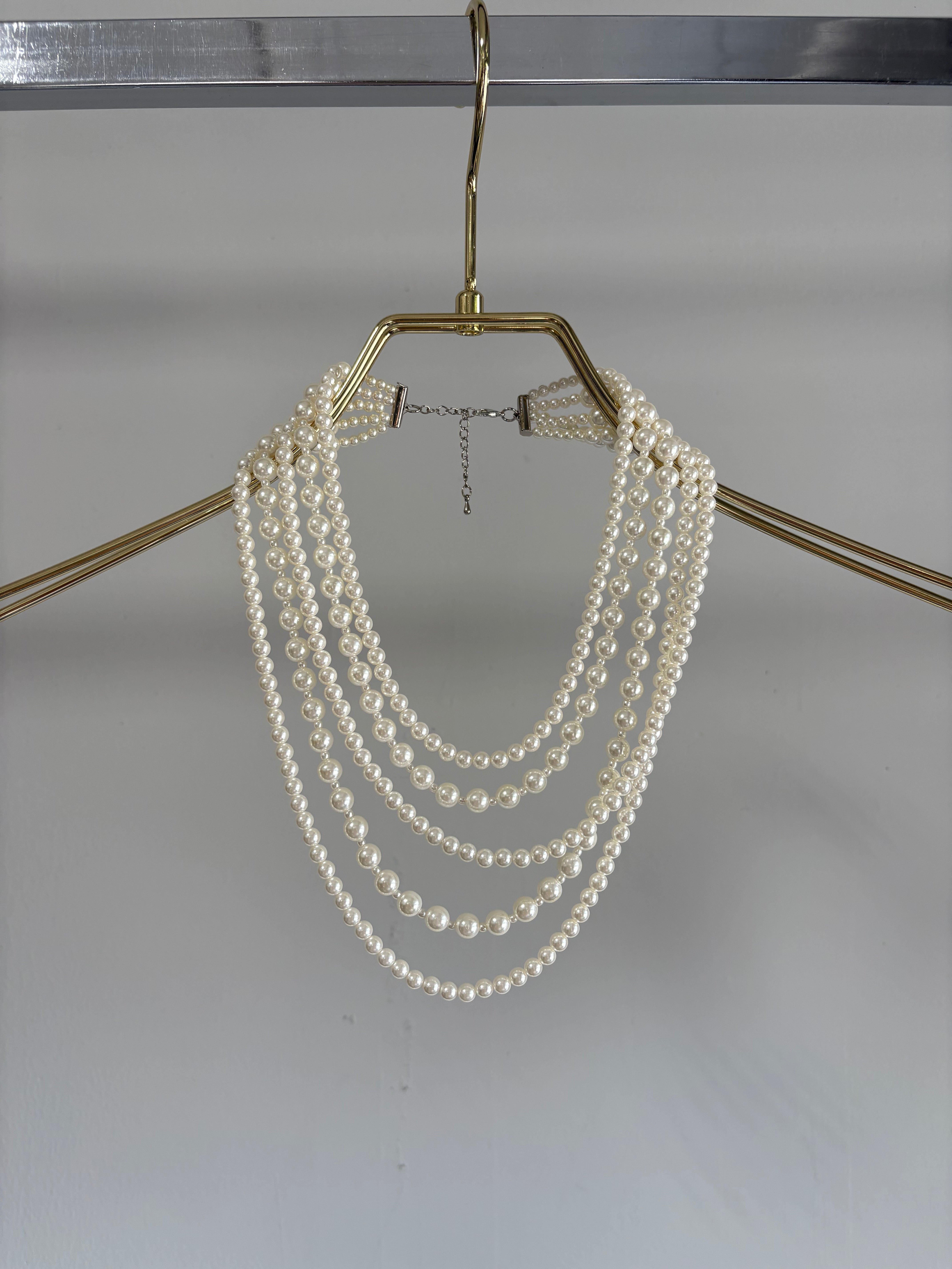 【MARGAUX VINTAGE】5連パールネックレス/MG AC-26028-S