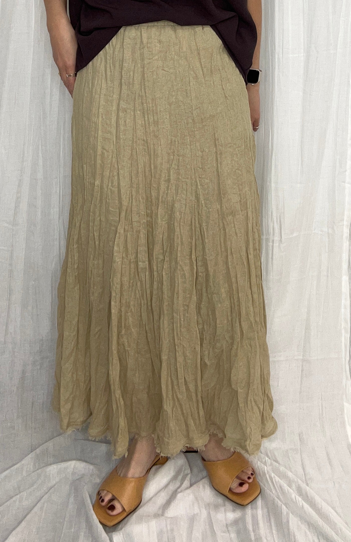 【PRIORITY】リネンマキシスカート/P62041HW